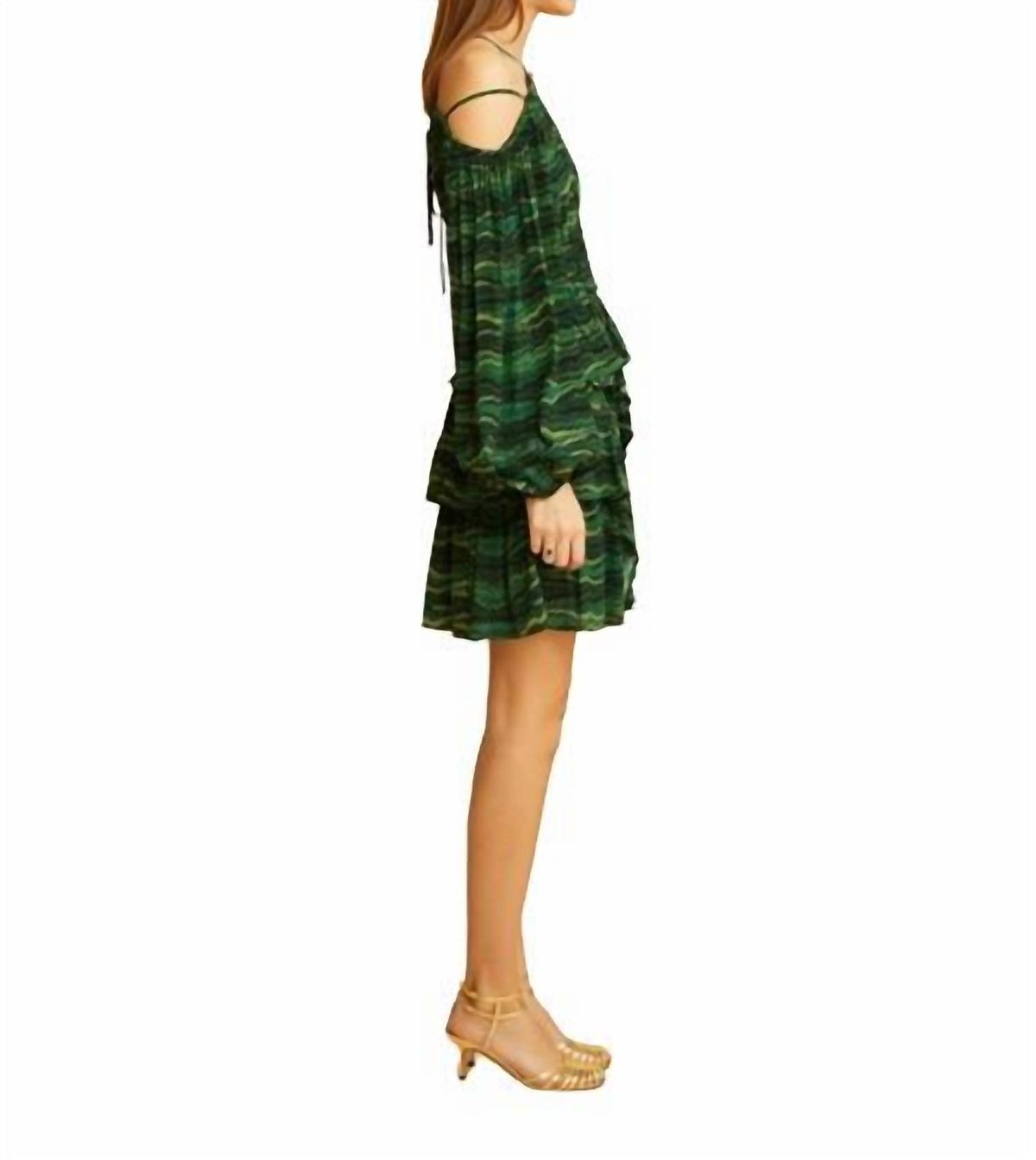 Style 1-4009806008-6 Ulla Johnson Size 0 Satin Green Cocktail Dress on Queenly