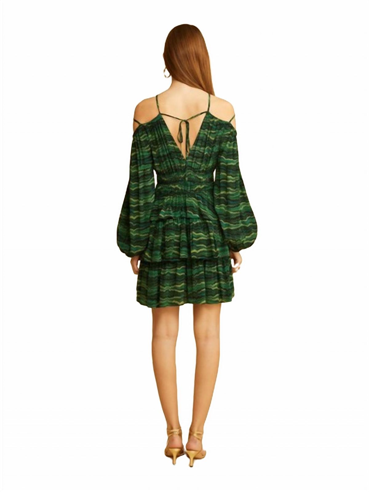 Style 1-4009806008-6 Ulla Johnson Size 0 Satin Green Cocktail Dress on Queenly