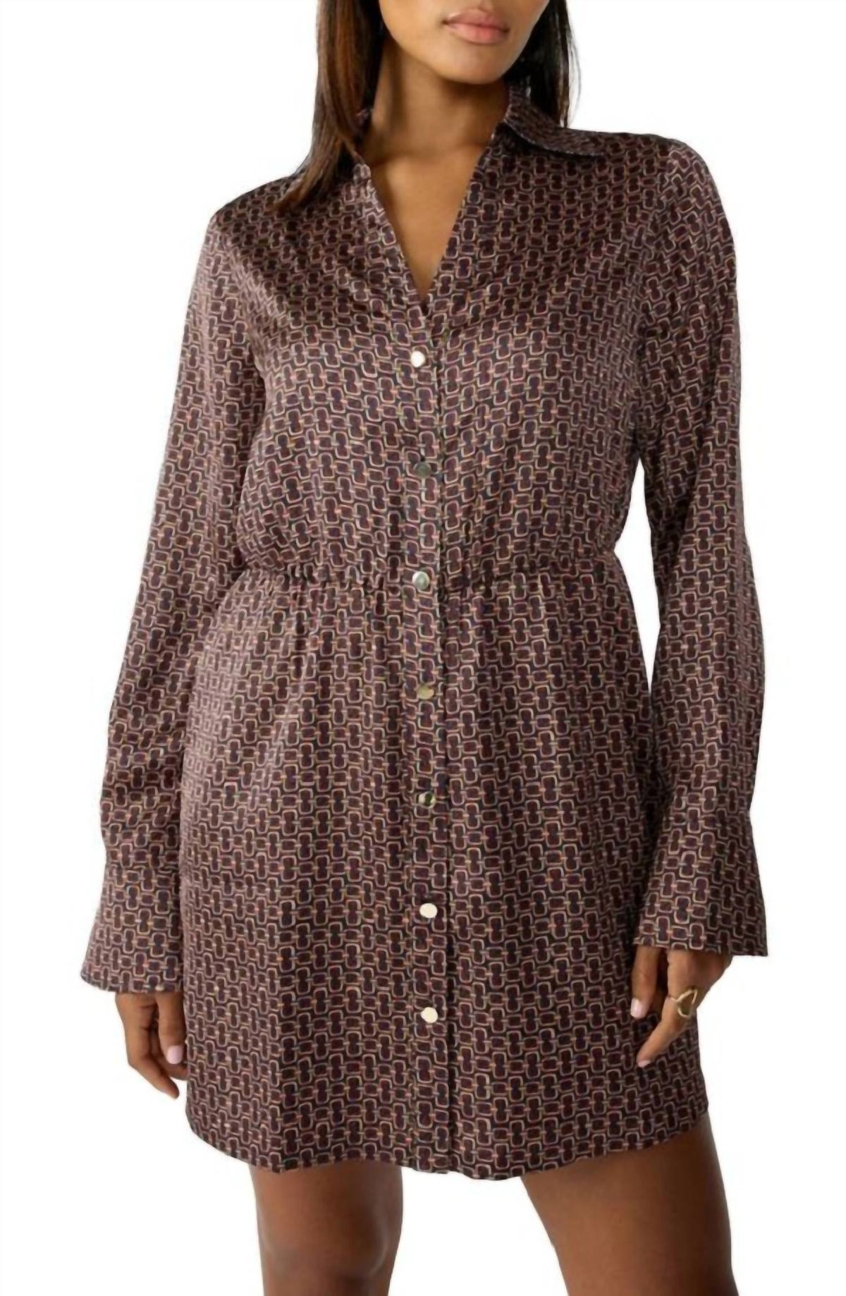 Style 1-4261547461-2696 Sanctuary Size L Long Sleeve Brown Cocktail Dress on Queenly
