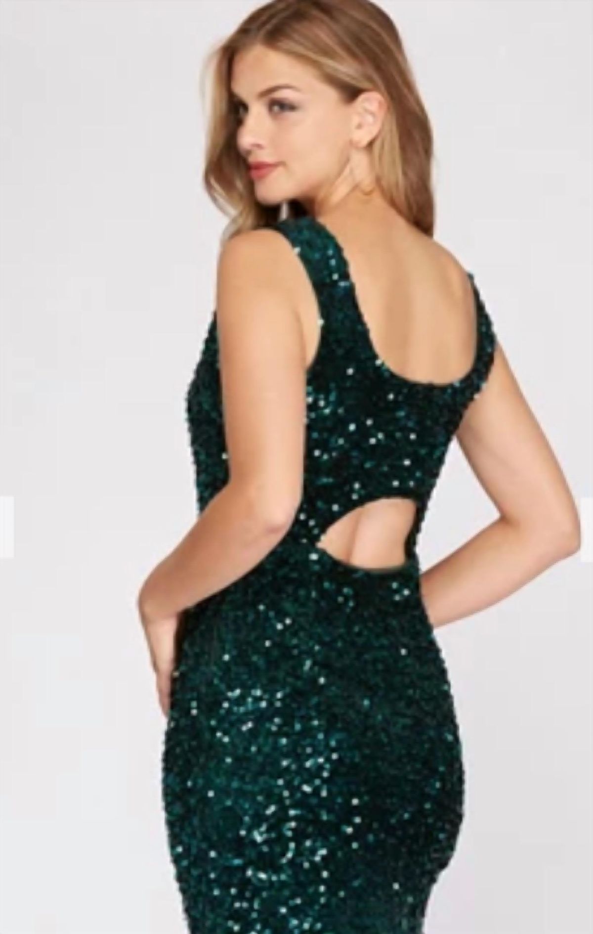 Style 1-4283569156-2696 SHE + SKY Size L Green Cocktail Dress on Queenly