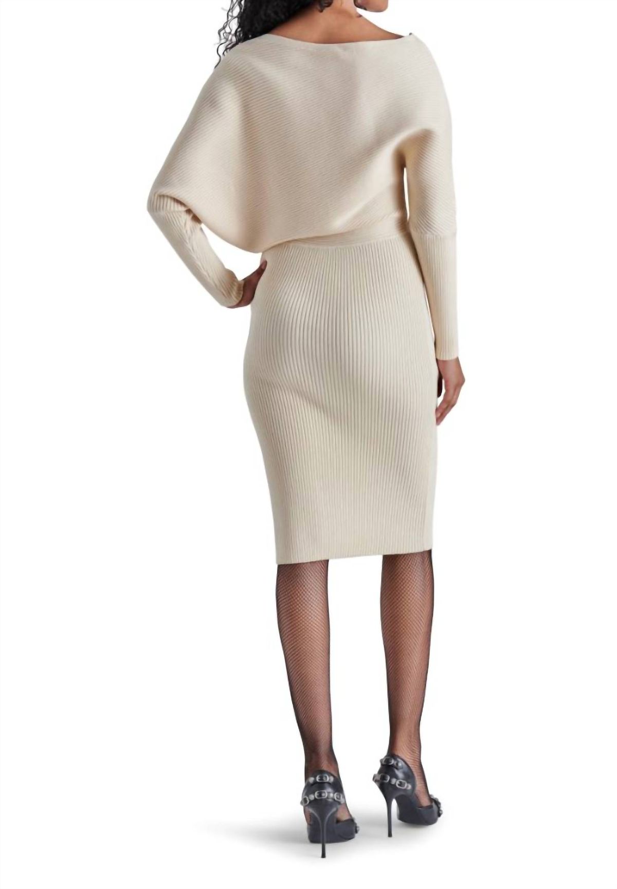 Style 1-499279115-2791 STEVE MADDEN Size L Long Sleeve White Cocktail Dress on Queenly