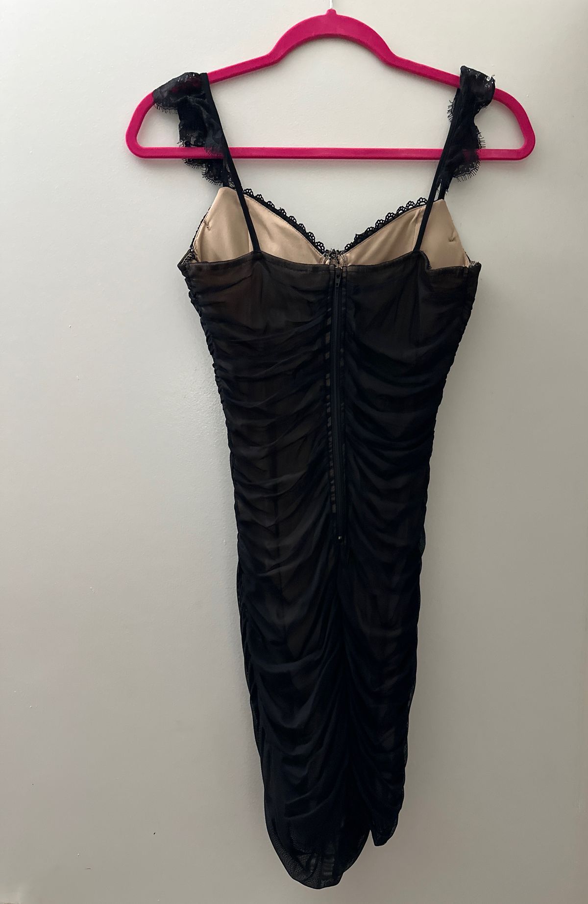 Size M Nightclub Plunge Black Mermaid Dress on Queenly