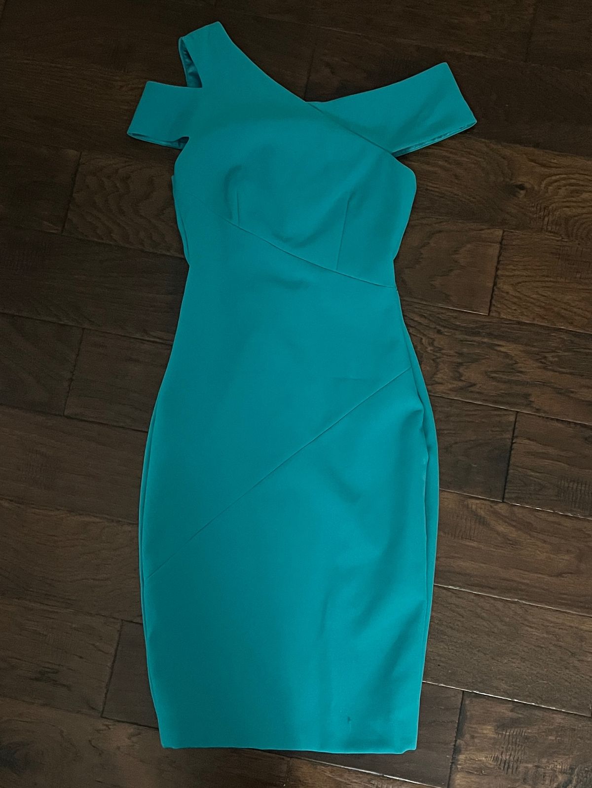 Ted baker Size 0 Pageant One Shoulder Green Cocktail Dress on Queenly