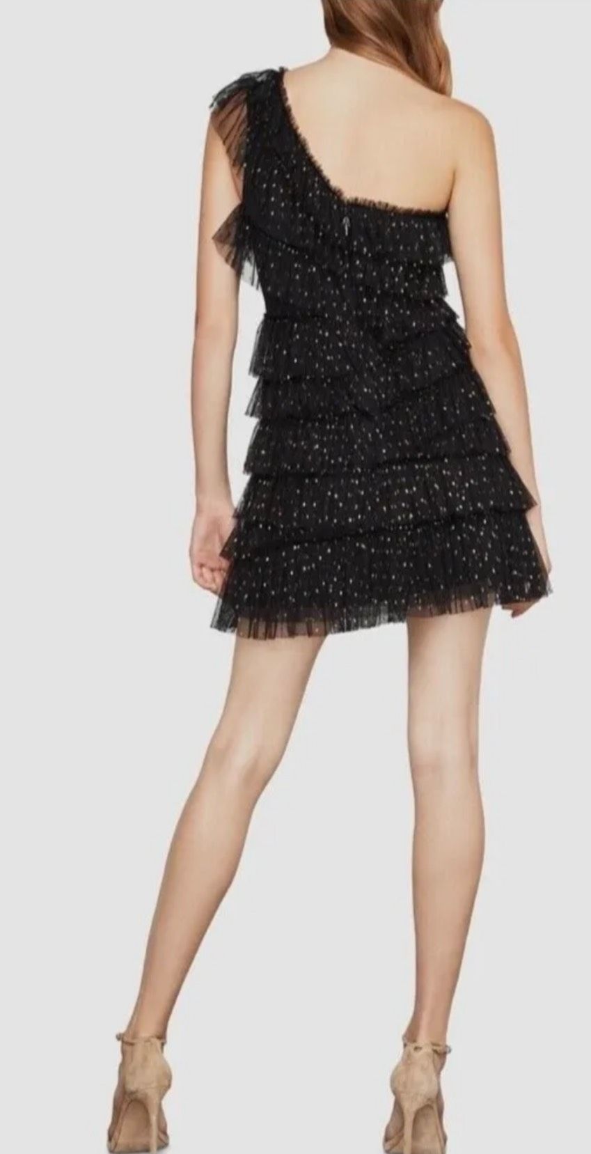 BCBG Size 8 Homecoming One Shoulder Black Cocktail Dress on Queenly