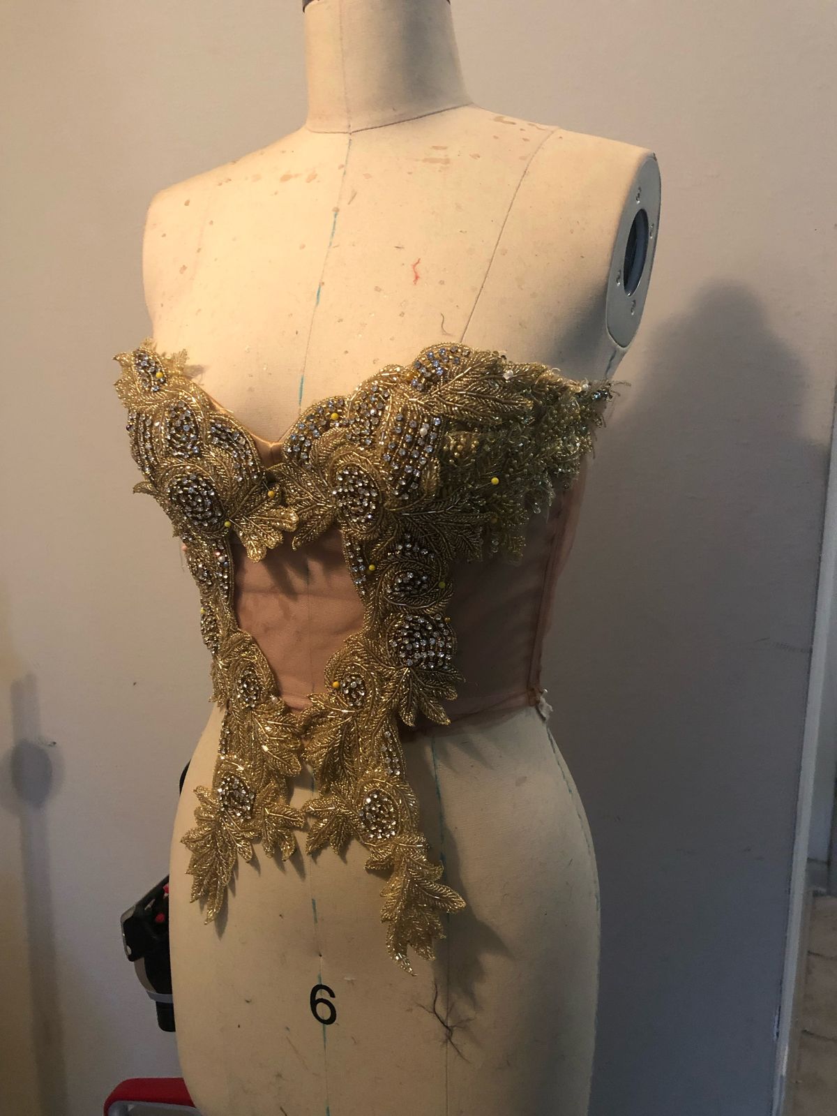 Jayda Ellis Couture Size 4 Prom Strapless Gold Mermaid Dress on Queenly