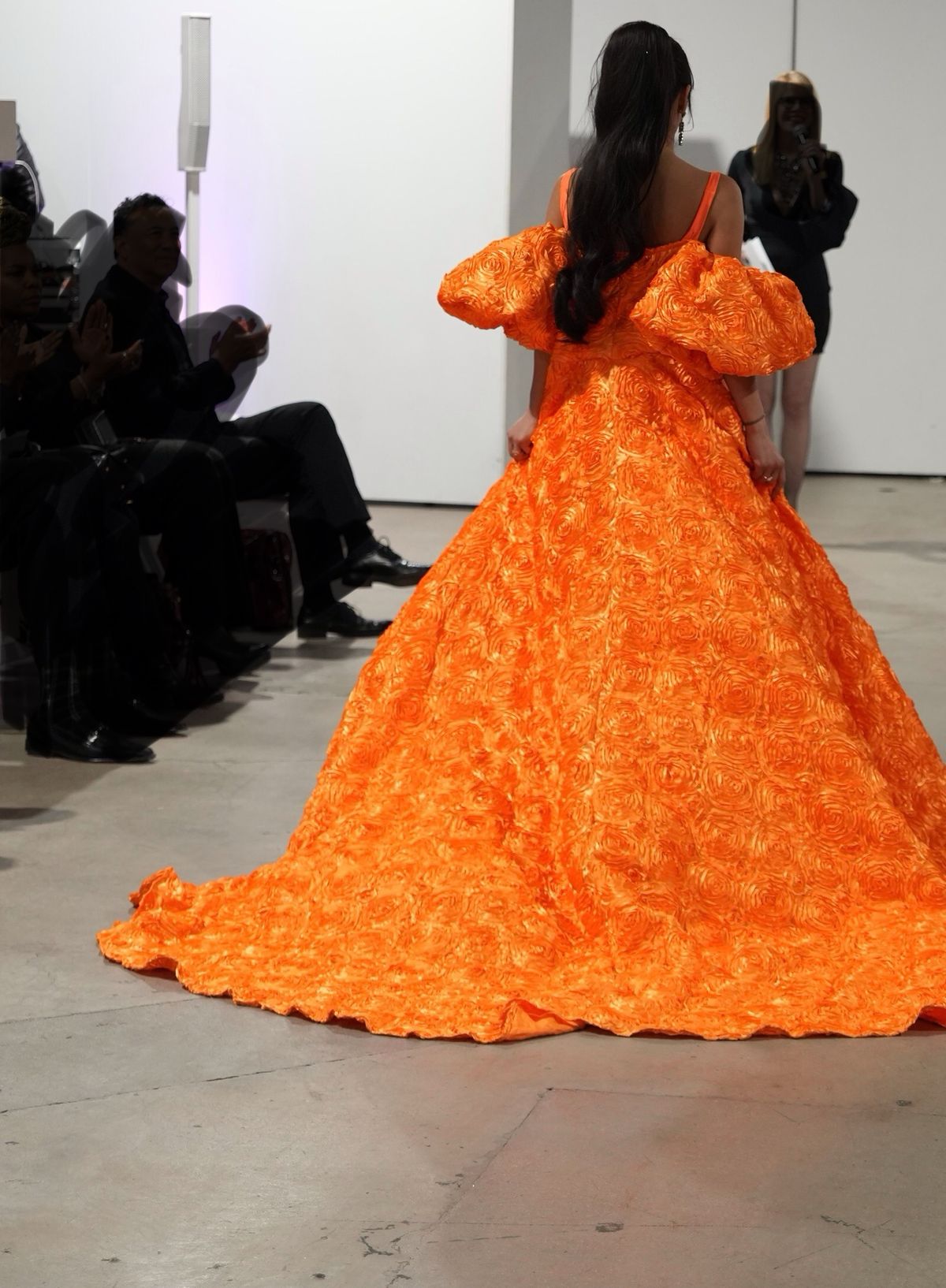 Larissa Couture LV Size 4 Prom Orange Mermaid Dress on Queenly