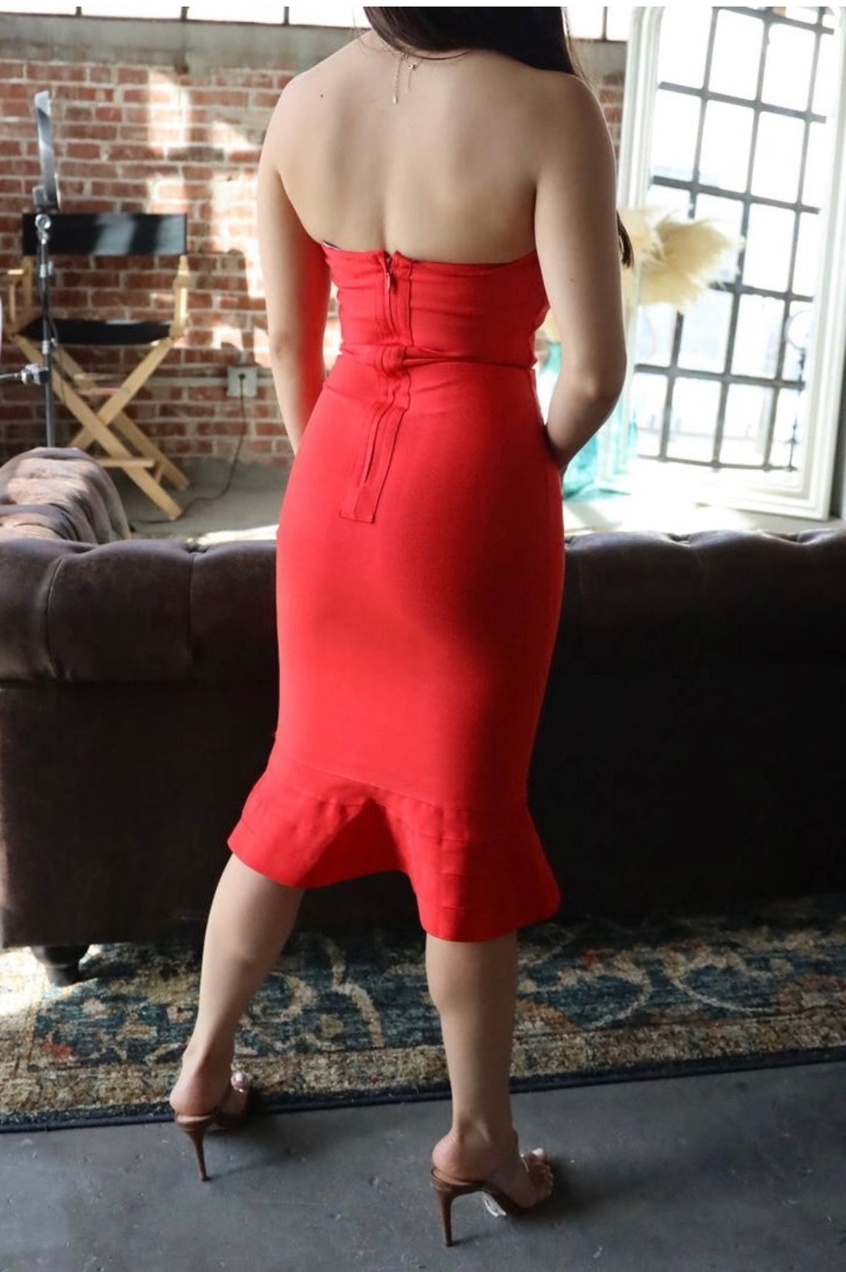 Size 4 Homecoming Halter Red Cocktail Dress on Queenly