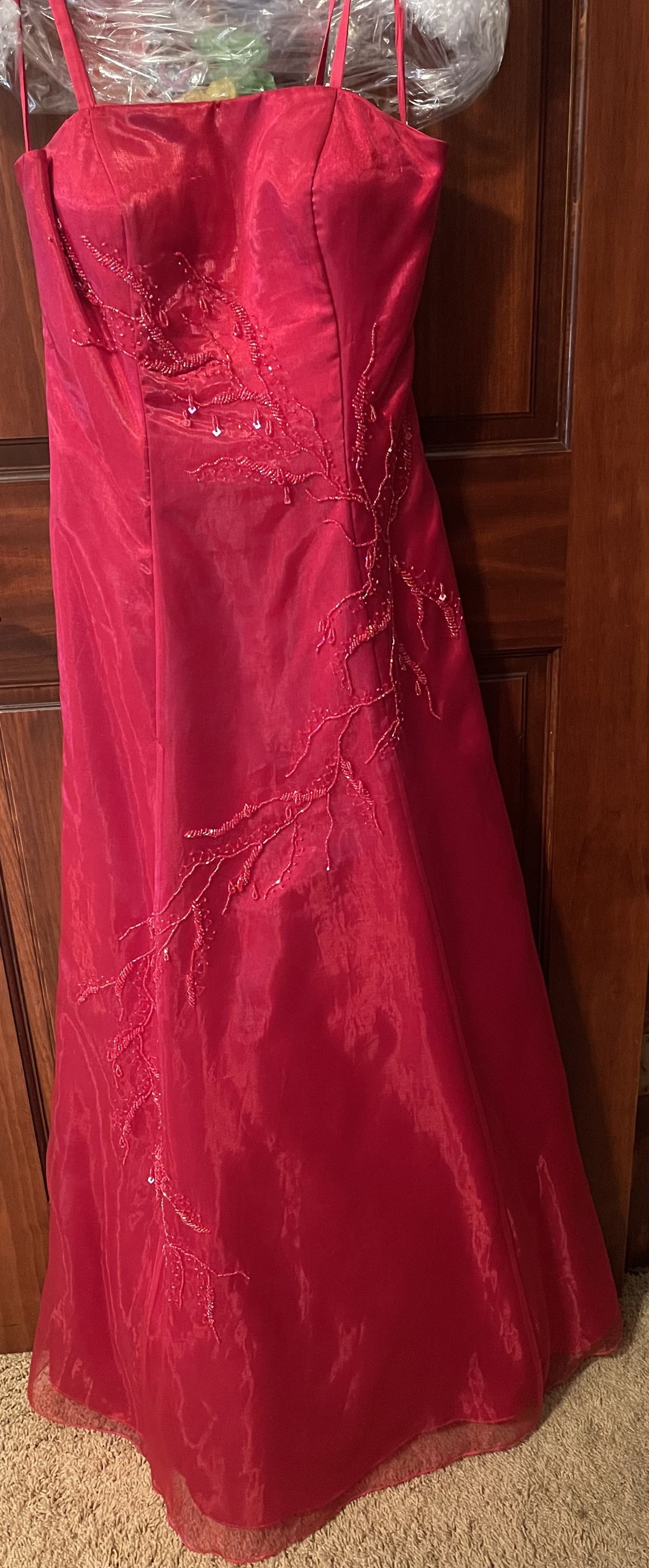 Size 2 Pageant Strapless Red A-line Dress on Queenly