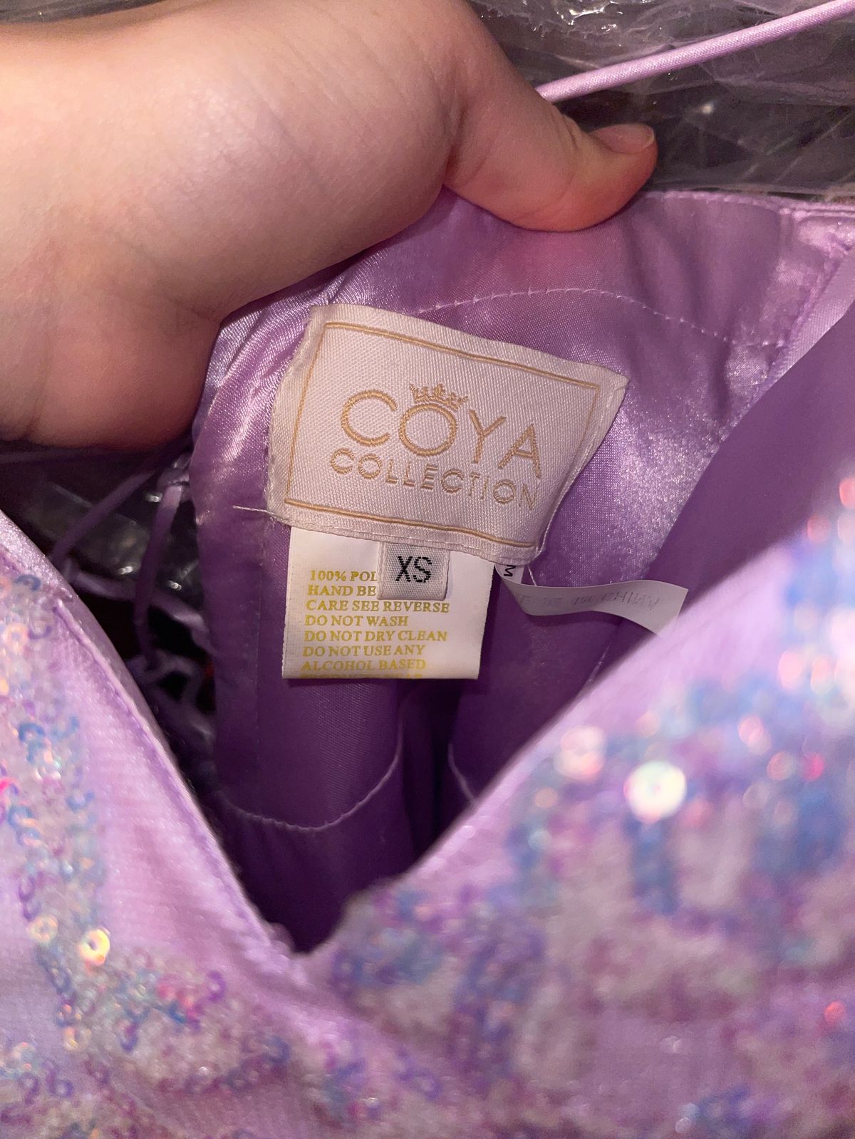 Coya Size XS Prom Plunge Light Purple Ball Gown on Queenly