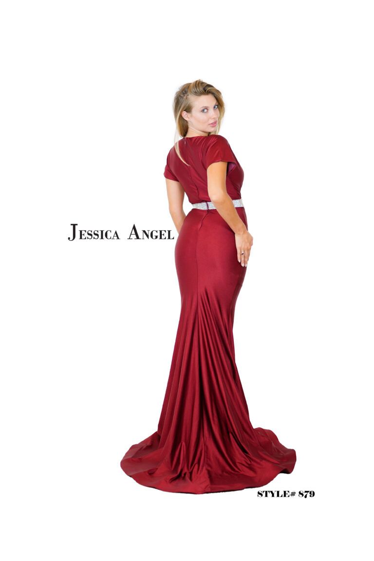 Style 879 Jessica Angel Size 0 Prom Cap Sleeve Navy Blue Mermaid Dress on Queenly