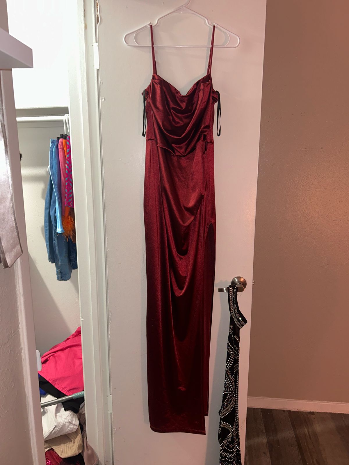 Windsor Size 8 Prom Burgundy Red A-line Dress on Queenly