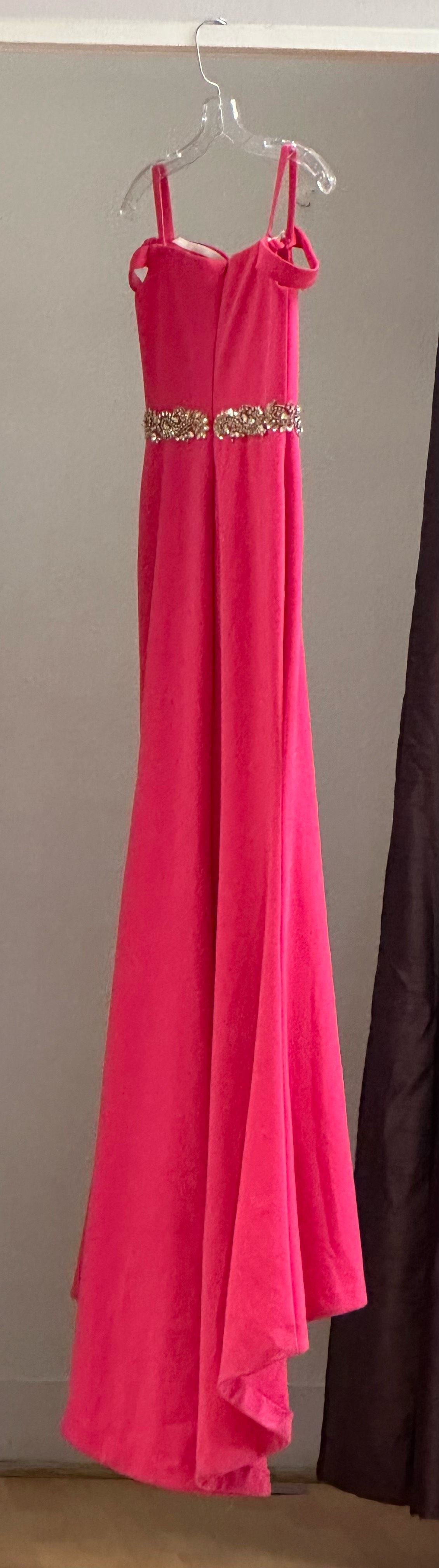 Size 0 Prom Hot Pink Mermaid Dress on Queenly