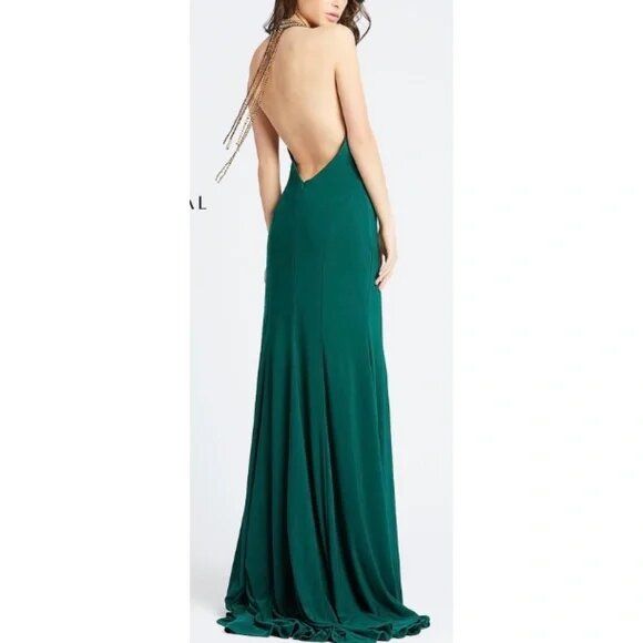 Style 25572 Mac Duggal Size 12 Emerald Green Floor Length Maxi on Queenly