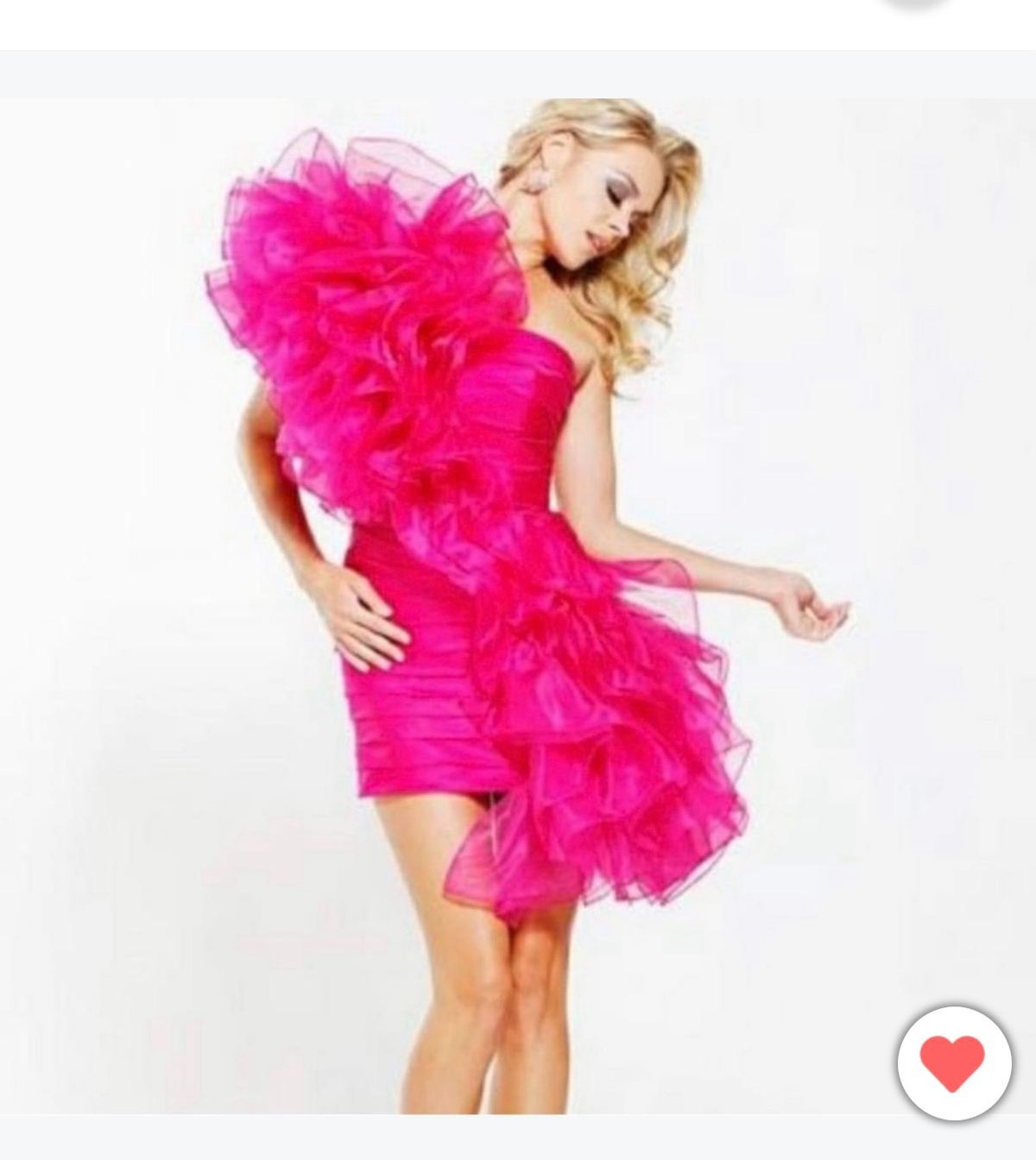Ashley Lauren Size 4 Prom One Shoulder Pink Cocktail Dress on Queenly