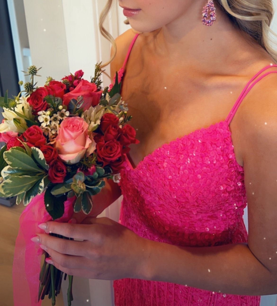 Style 55041 Sherri Hill Size 00 Prom Pink Side Slit Dress on Queenly