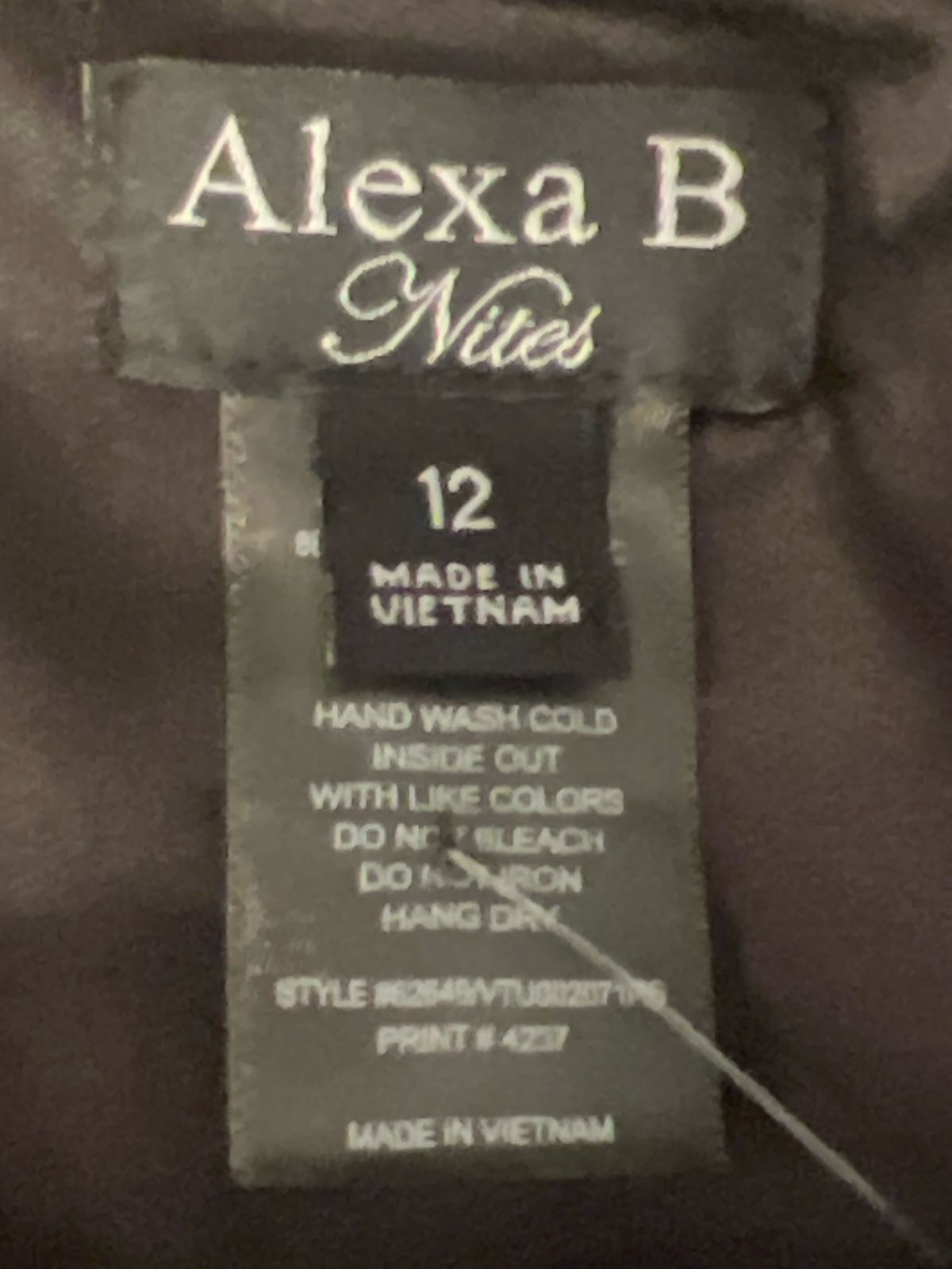 Alexa B Nites Size 12 Plunge Black Side Slit Dress on Queenly