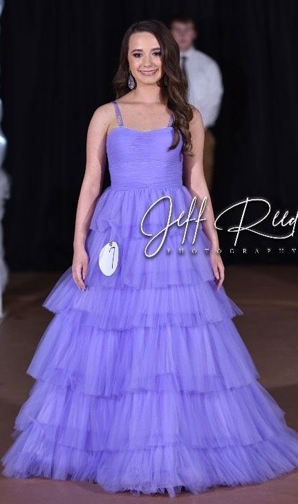 Ashley Lauren Size 4 Pageant Strapless Purple Ball Gown on Queenly