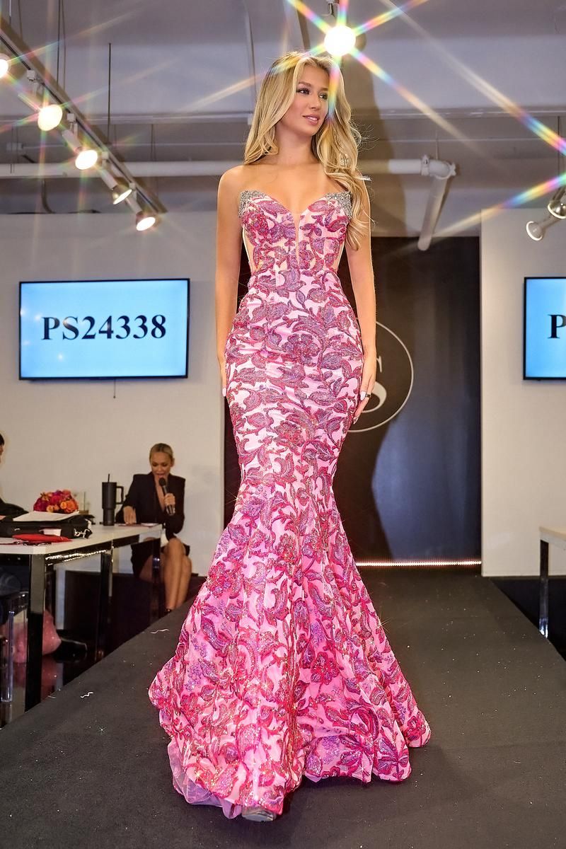 Style PS24338 Portia and Scarlett Plus Size 16 Prom Pink Mermaid Dress on Queenly