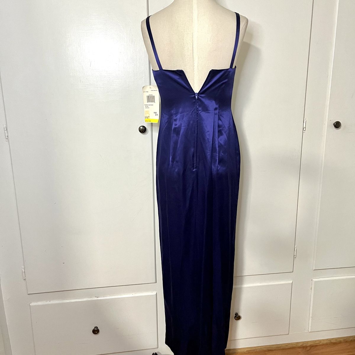 Jump Size 2 Bridesmaid High Neck Purple Floor Length Maxi on Queenly