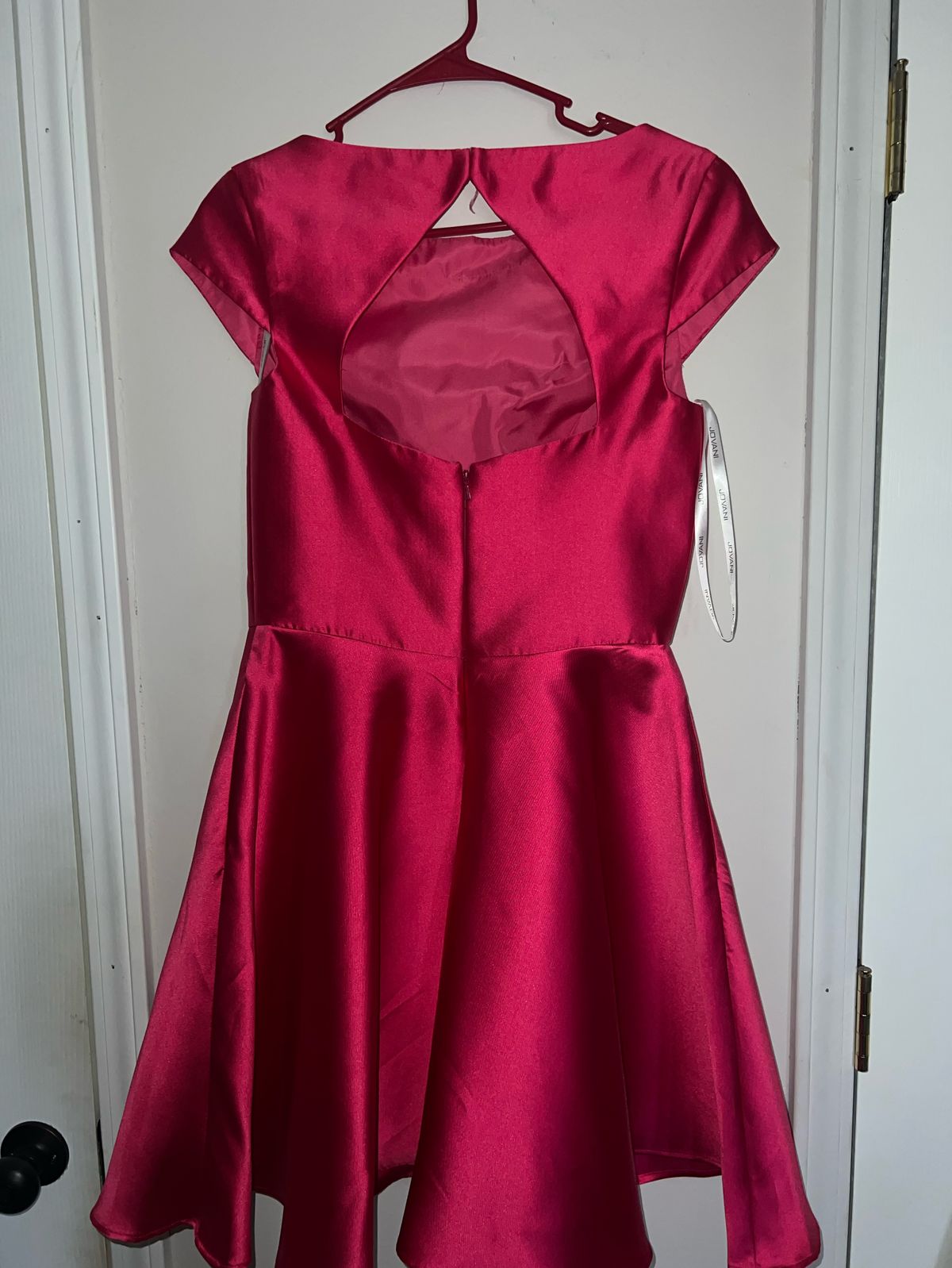 Jovani Size 6 Homecoming High Neck Pink Cocktail Dress on Queenly