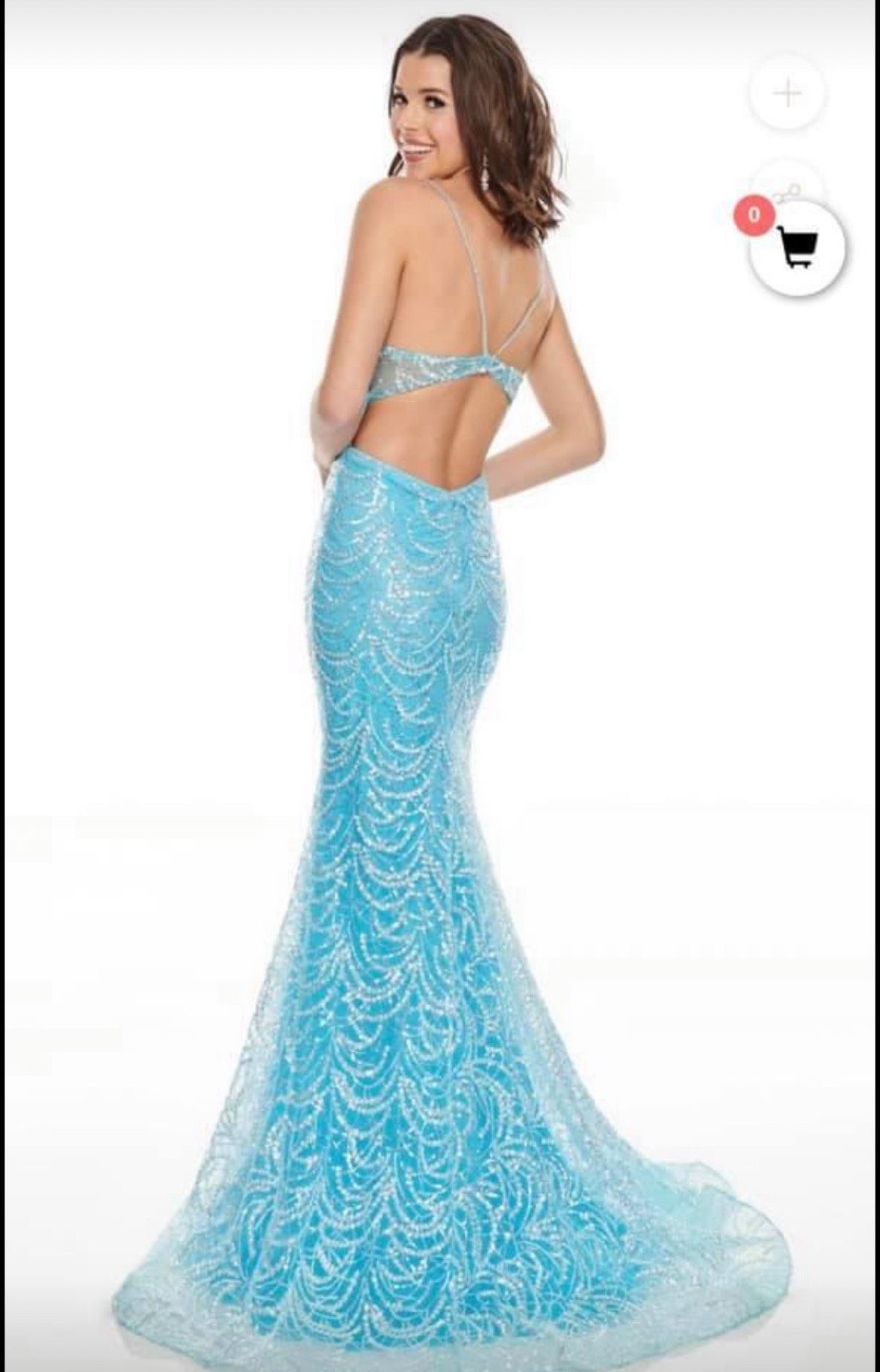 Rachel Allan Size 6 Prom Blue Mermaid Dress on Queenly