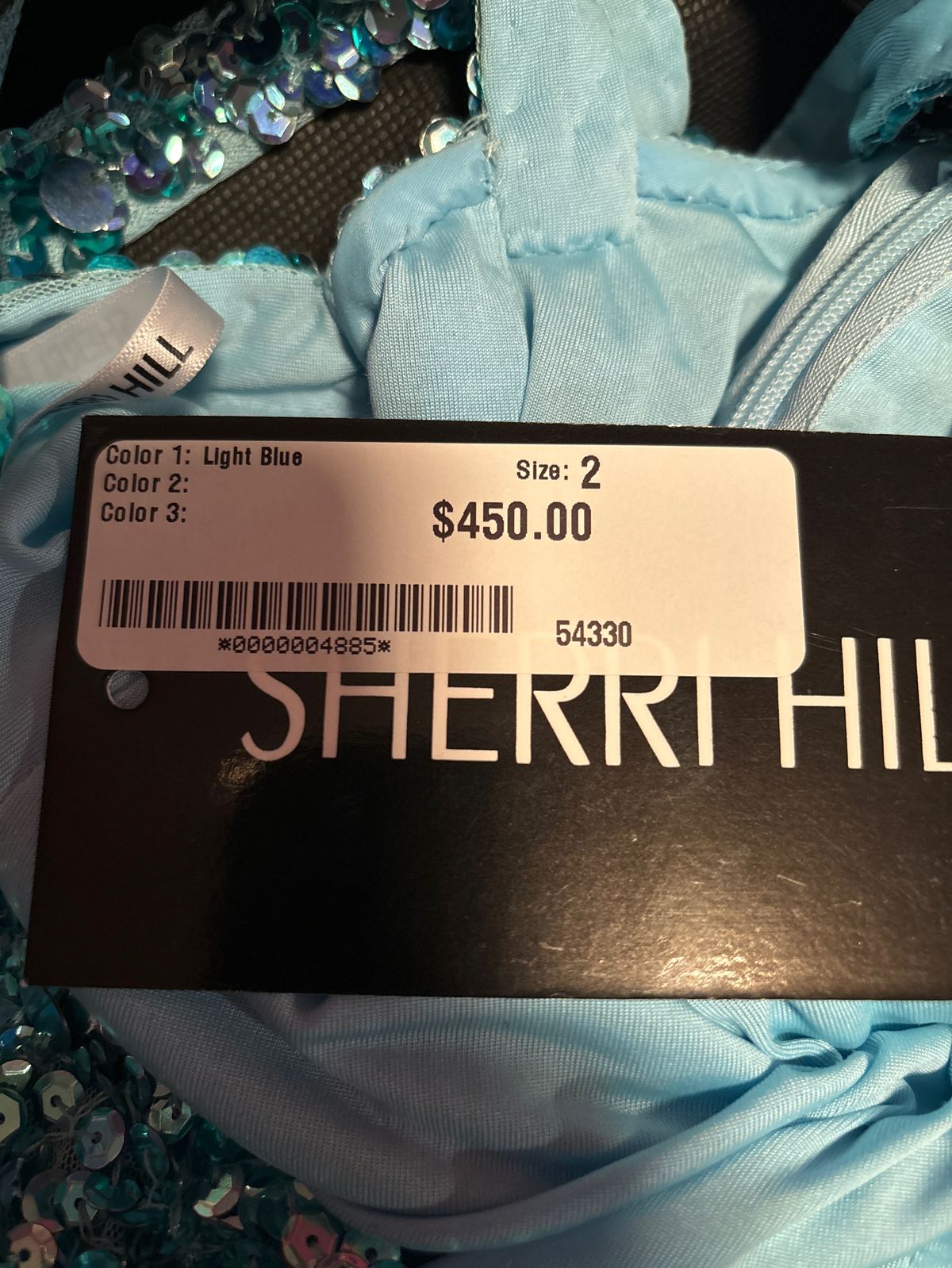 Sherri Hill Size 2 Prom One Shoulder Blue Side Slit Dress on Queenly