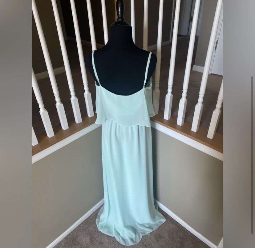 Ceremony by Joanna August Size M Prom Blue A-line Dress on Queenly