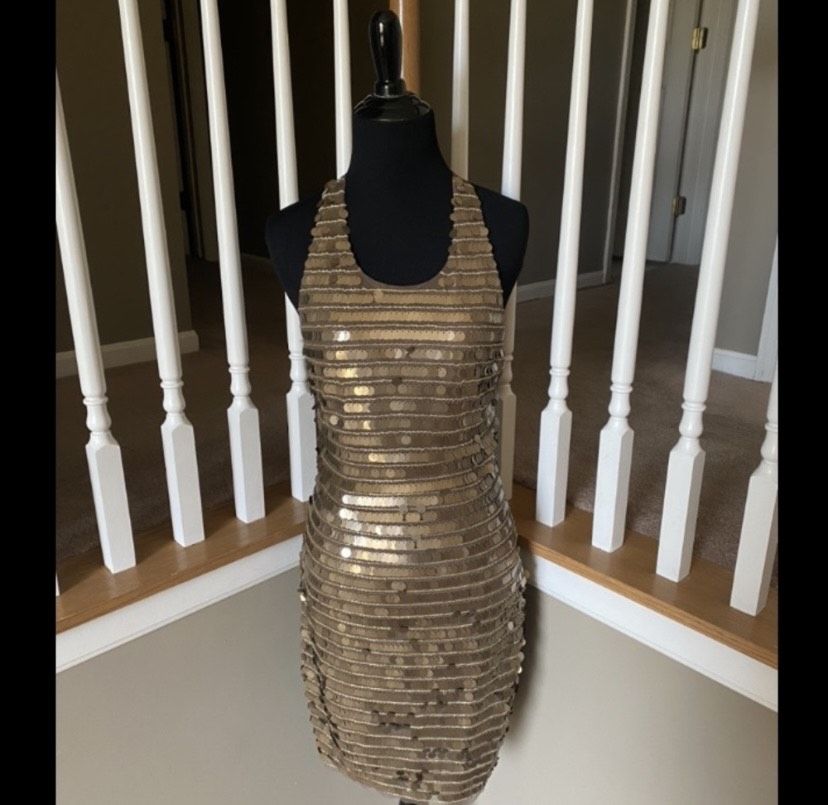 BCBG Size XS Prom Gold Cocktail Dress on Queenly
