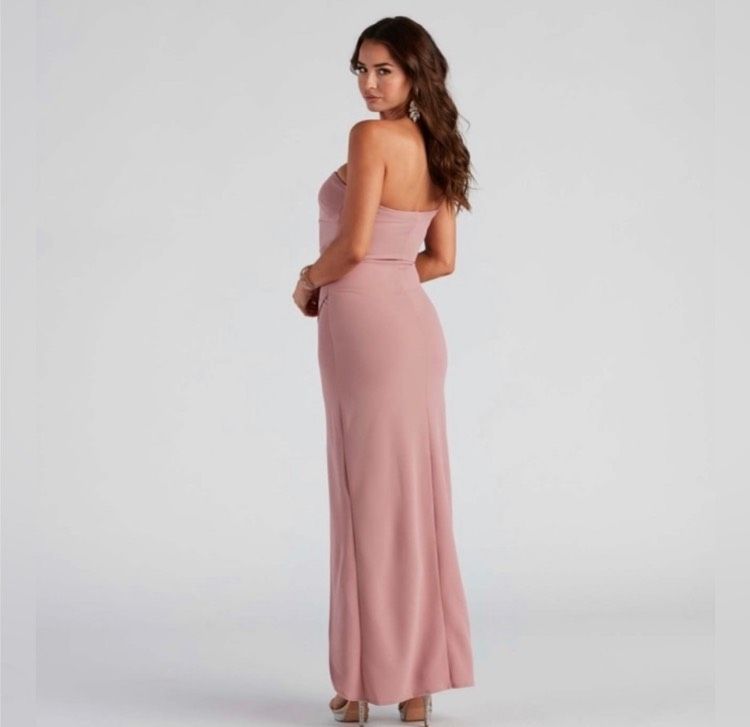Windsor Size S One Shoulder Pink Side Slit Dress on Queenly