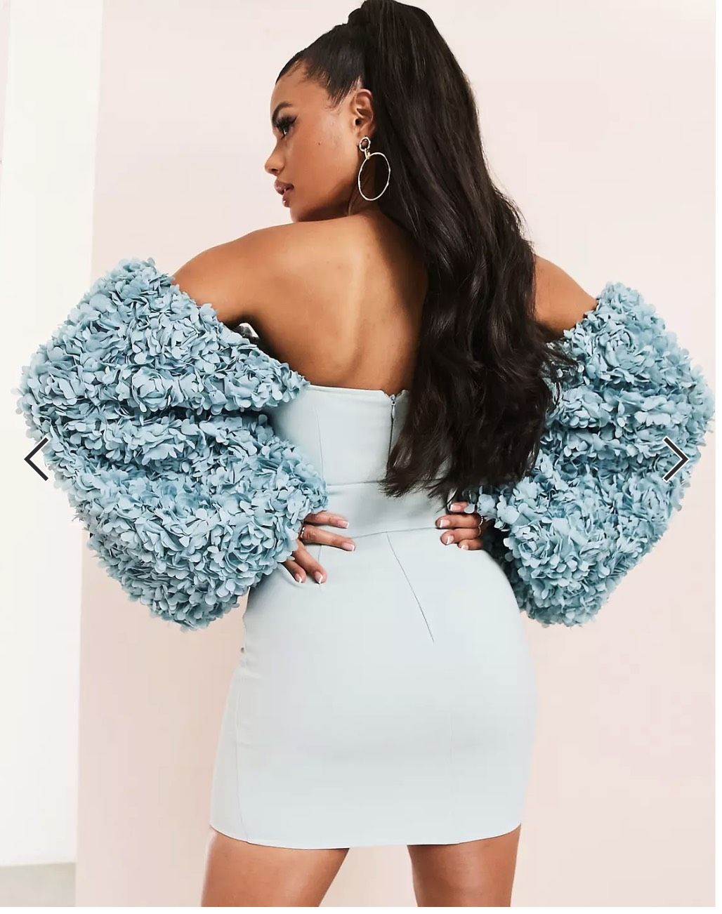 Asos Luxe Size 4 Prom Off The Shoulder Blue Cocktail Dress on Queenly