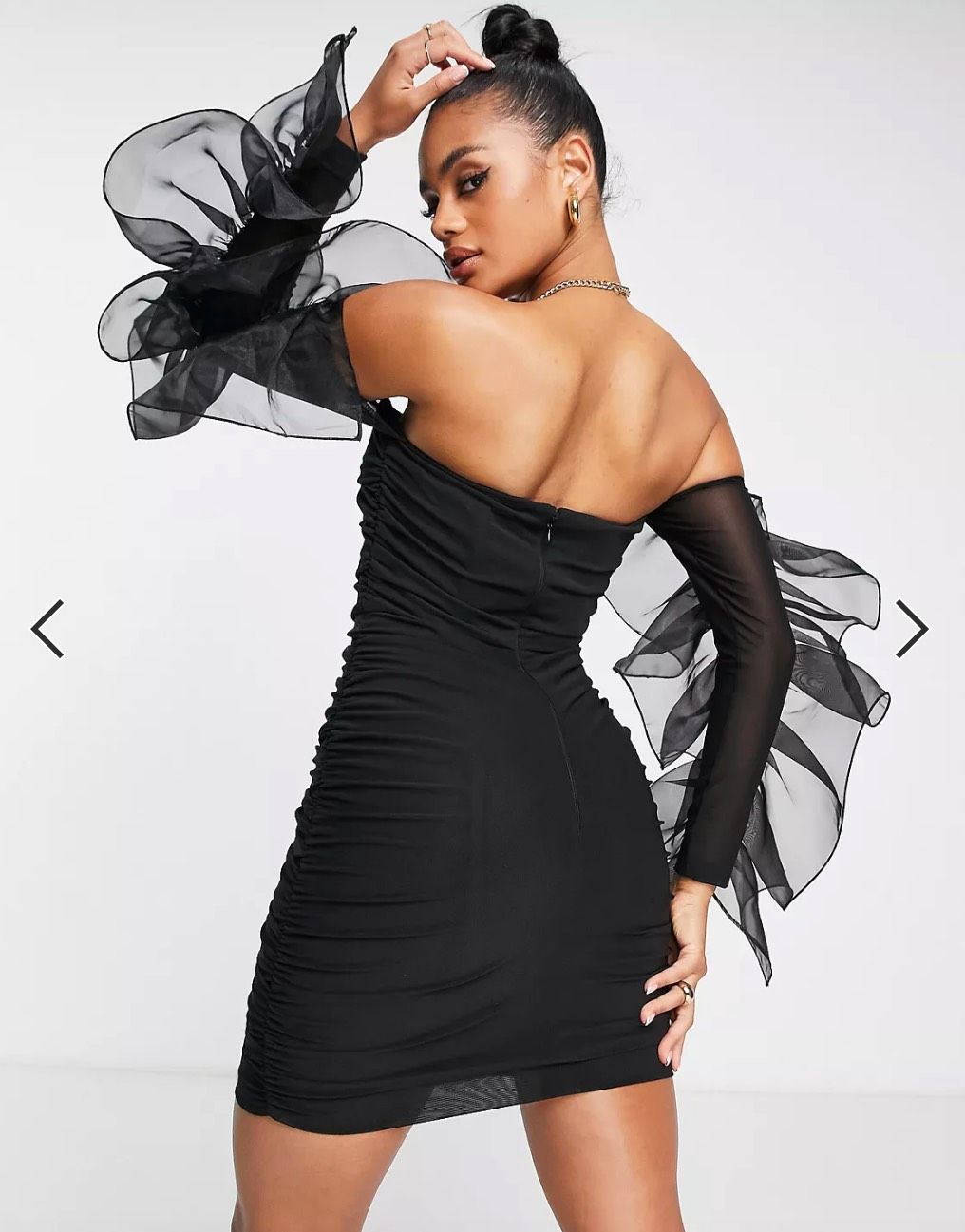 Asos Luxe Size 2 Prom Off The Shoulder Black Cocktail Dress on Queenly