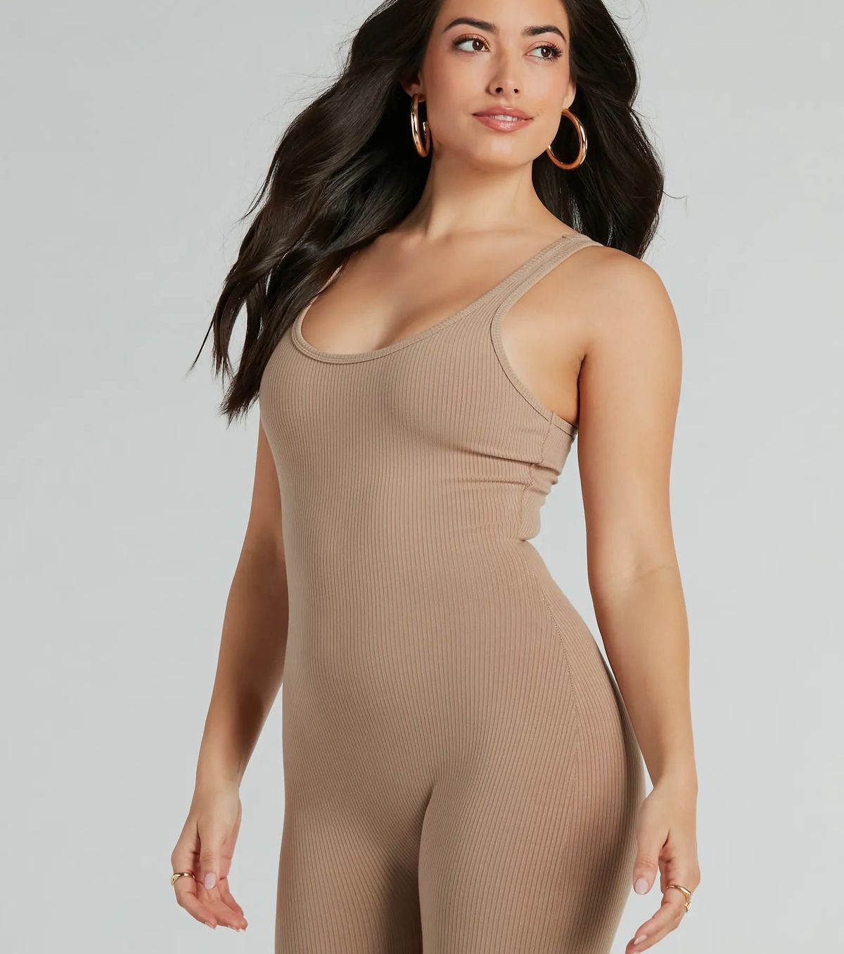 Style 06503-1110 Windsor Size M Nude Formal Jumpsuit on Queenly