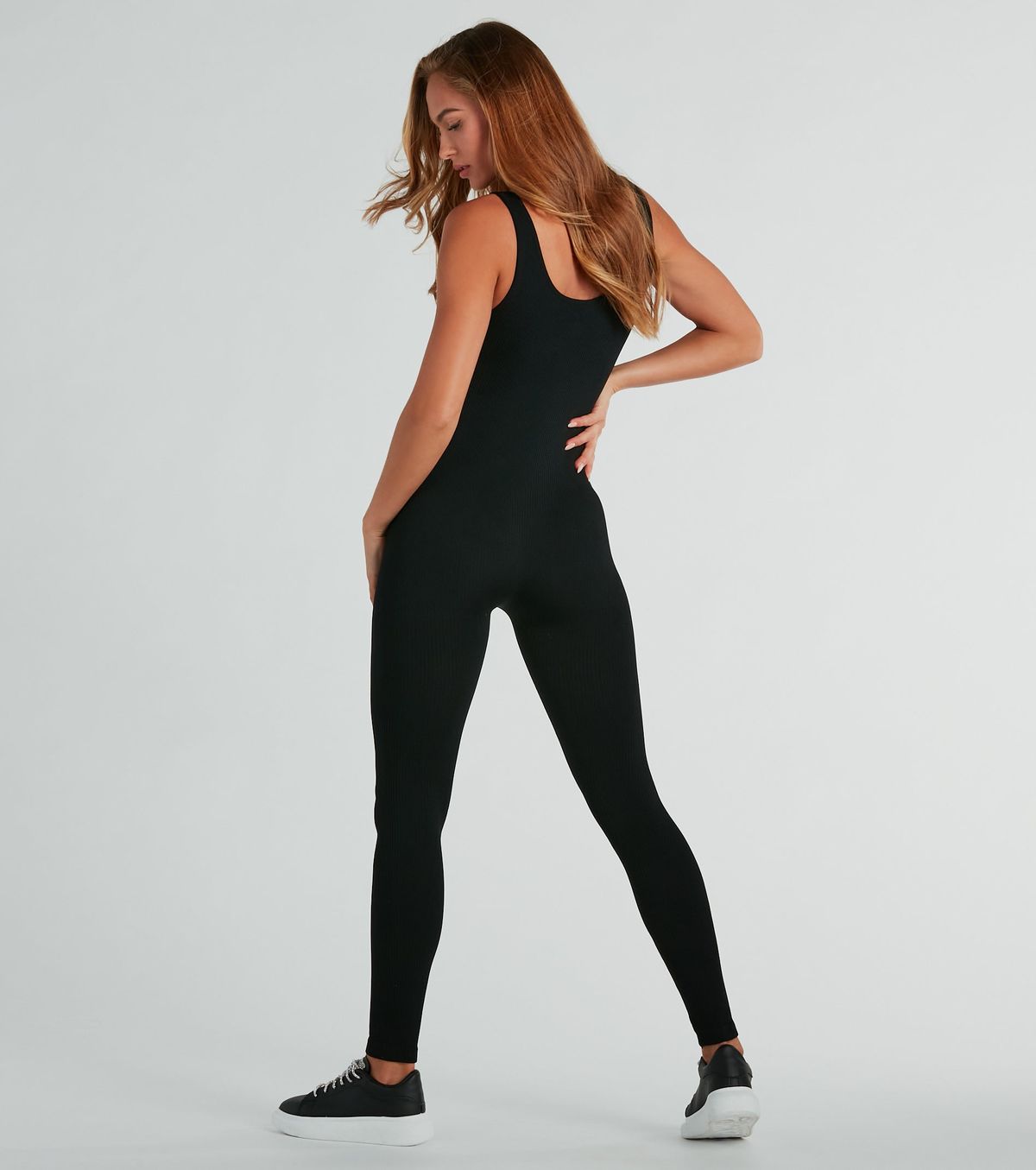 Style 07109-0358 Windsor Size L Black Formal Jumpsuit on Queenly