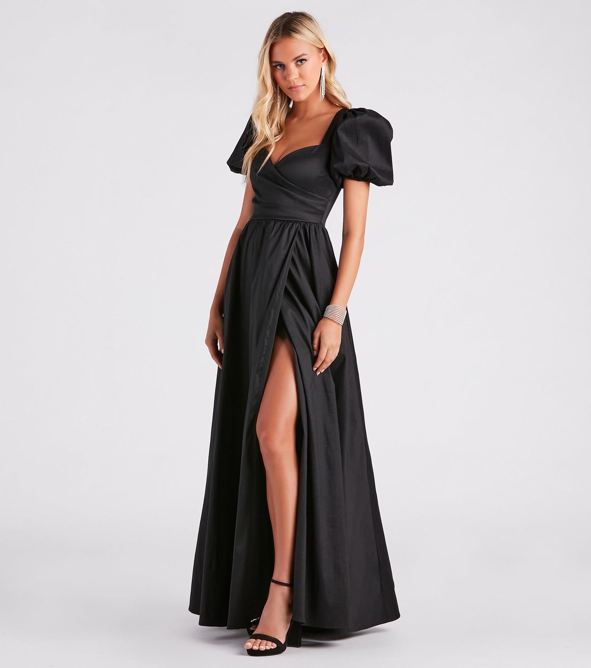 Style 05004-0186 Windsor Size M Prom Black Side Slit Dress on Queenly