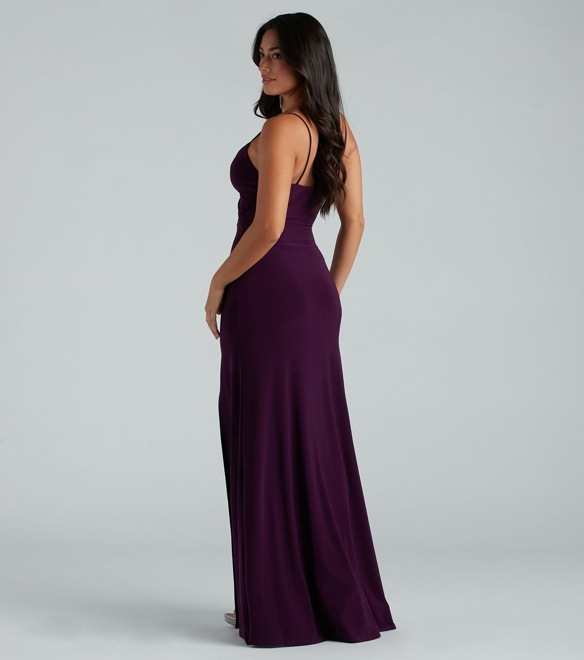 Style 05002-7795 Windsor Size S Bridesmaid Purple Side Slit Dress on Queenly