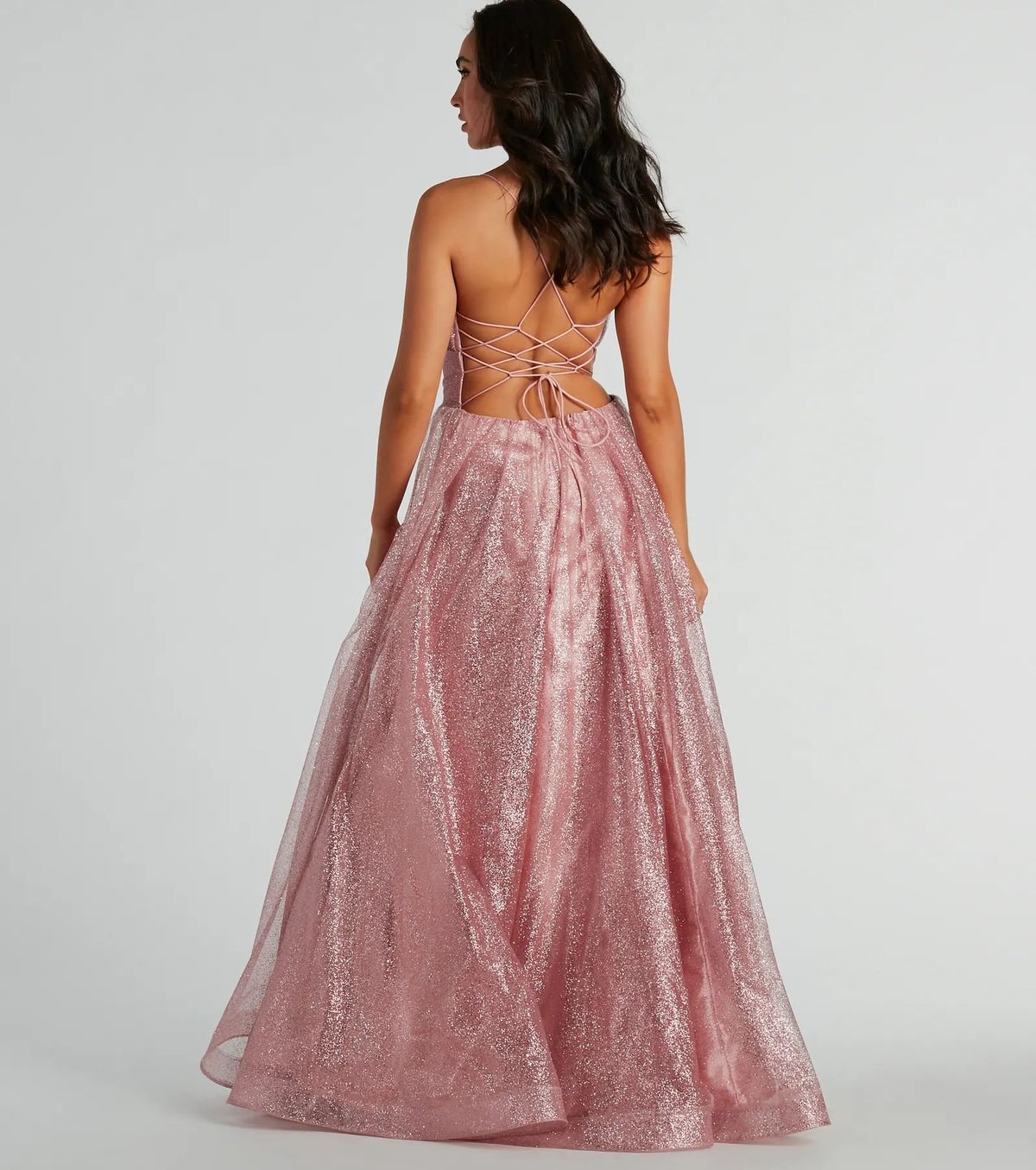 Style 05005-0133 Windsor Size 4 Prom Sheer Pink Floor Length Maxi on Queenly