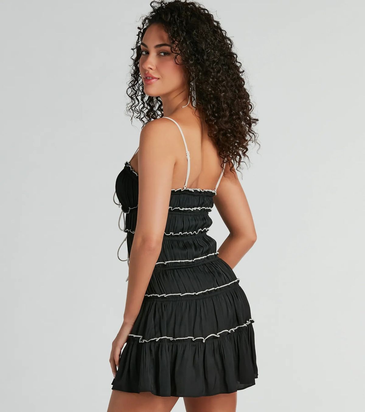 Style 05102-5618 Windsor Size M Sheer Black Cocktail Dress on Queenly