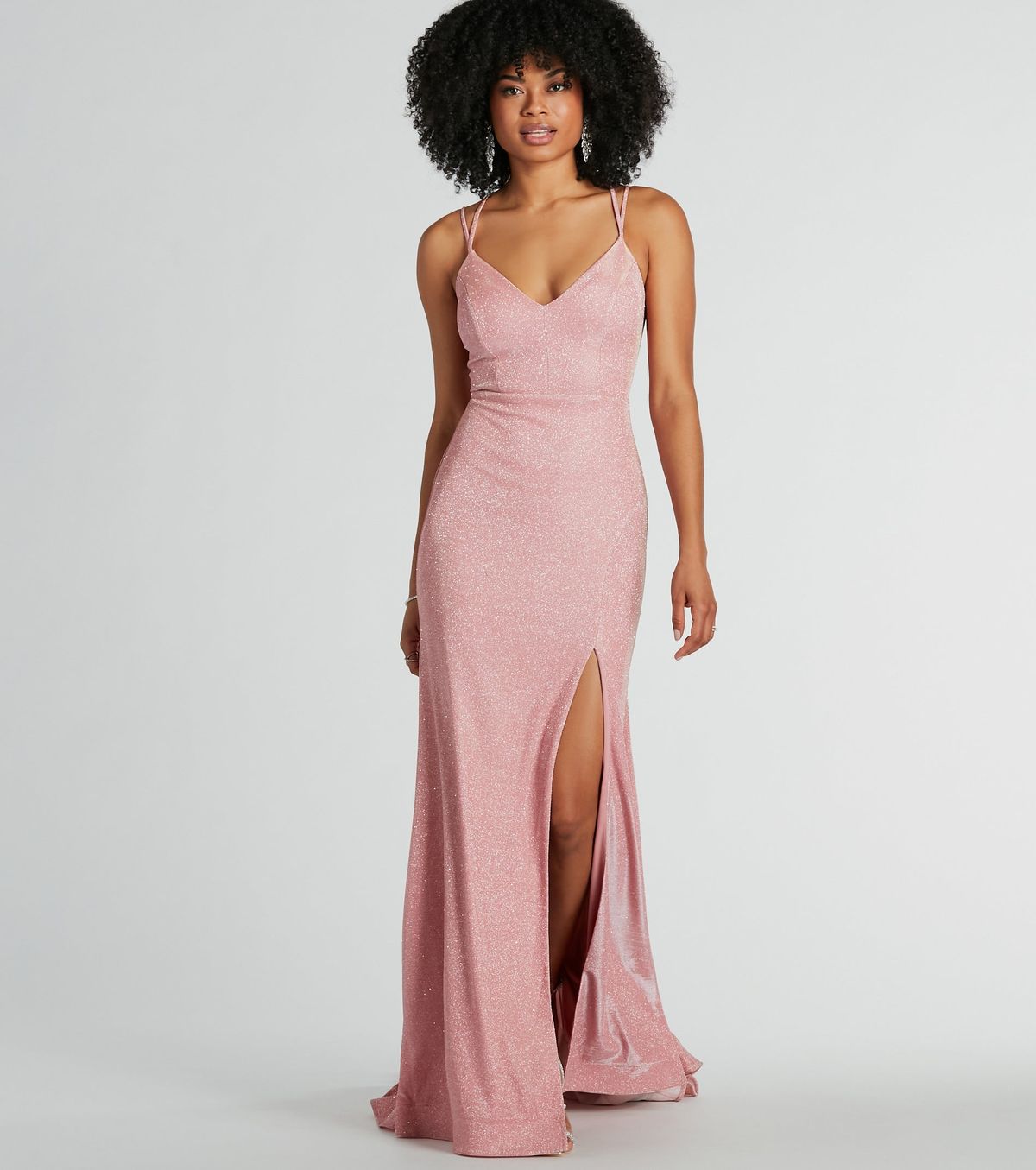 Style 05002-7967 Windsor Size M Prom Pink Side Slit Dress on Queenly