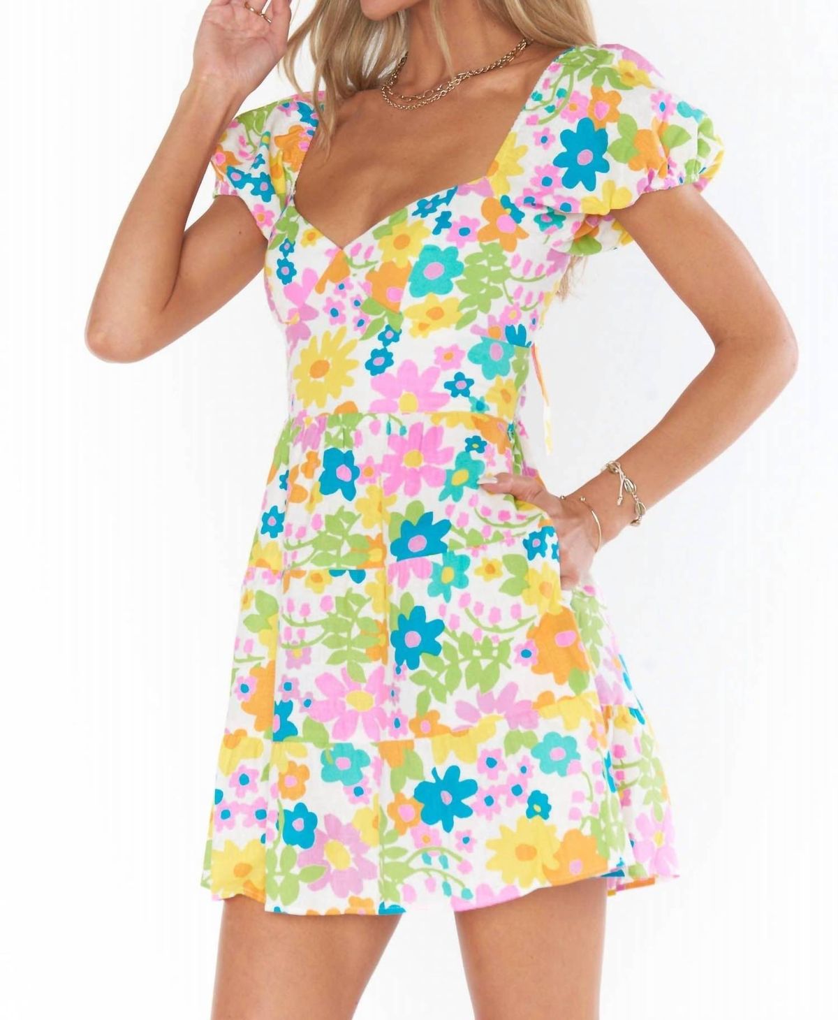 Style 1-1341828260-3900 Show Me Your Mumu Size XS Cap Sleeve Floral Multicolor Cocktail Dress on Queenly