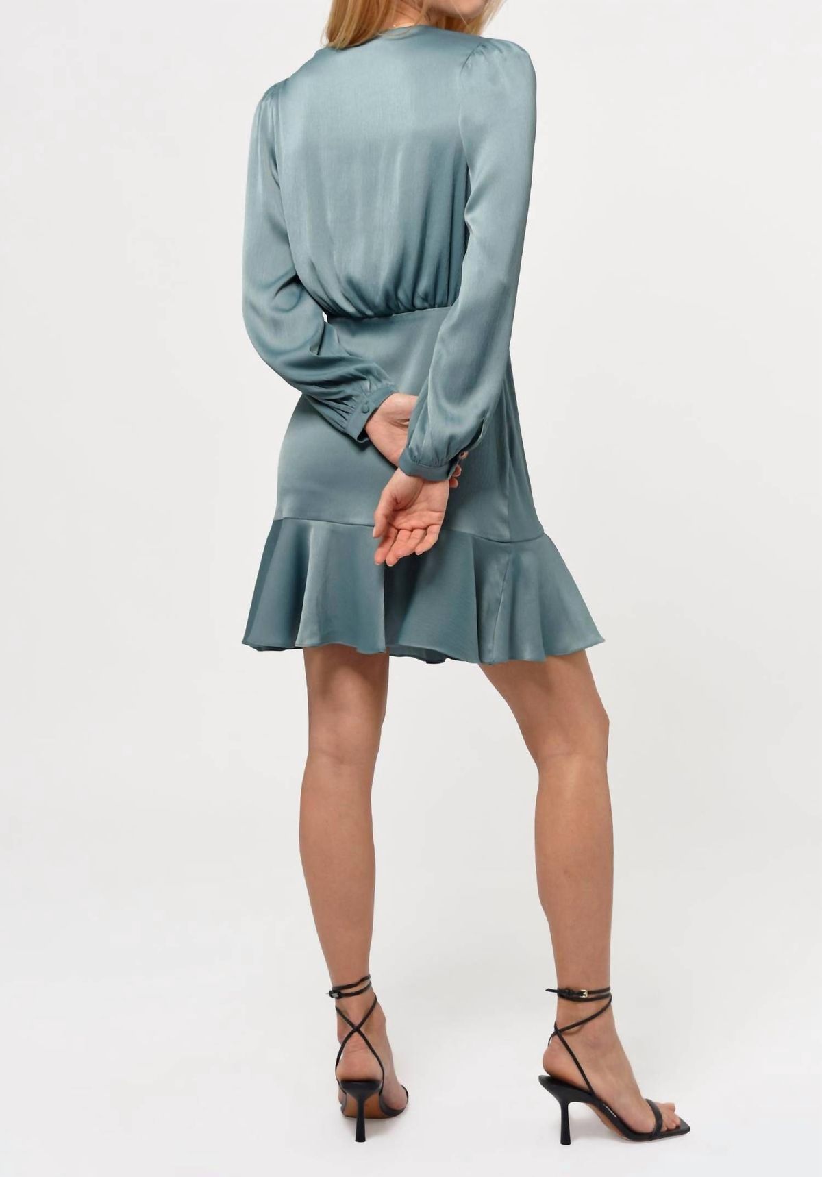 Style 1-1679594897-2696 GREYLIN Size L Long Sleeve Blue Cocktail Dress on Queenly