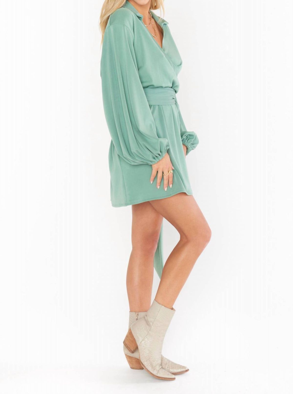 Style 1-1733664436-3900 Show Me Your Mumu Size XS High Neck Green Cocktail Dress on Queenly