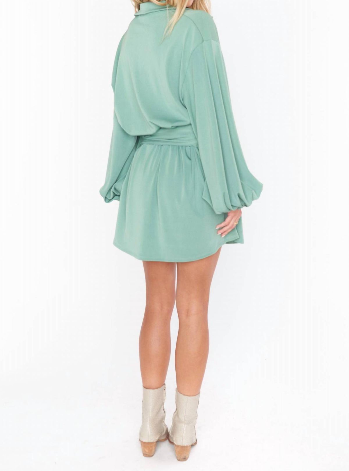Style 1-1733664436-3900 Show Me Your Mumu Size XS High Neck Green Cocktail Dress on Queenly