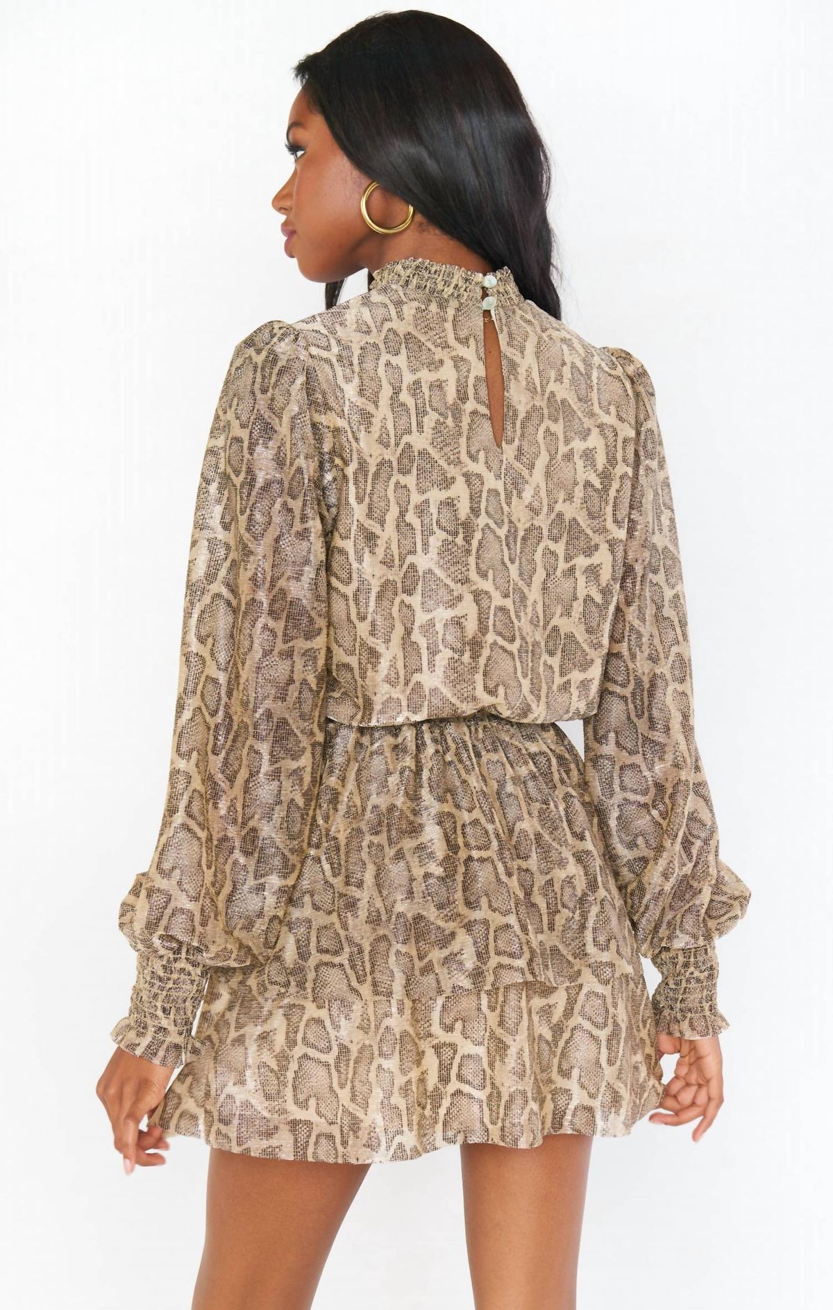 Style 1-2209941324-3471 Show Me Your Mumu Size S High Neck Brown Cocktail Dress on Queenly