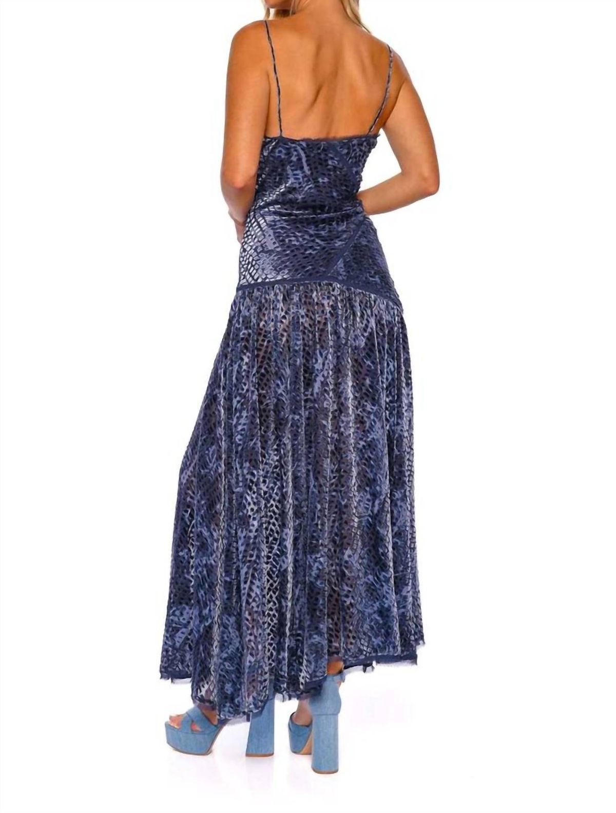 Style 1-2674978471-649 Ulla Johnson Size 2 Pageant Velvet Blue Floor Length Maxi on Queenly