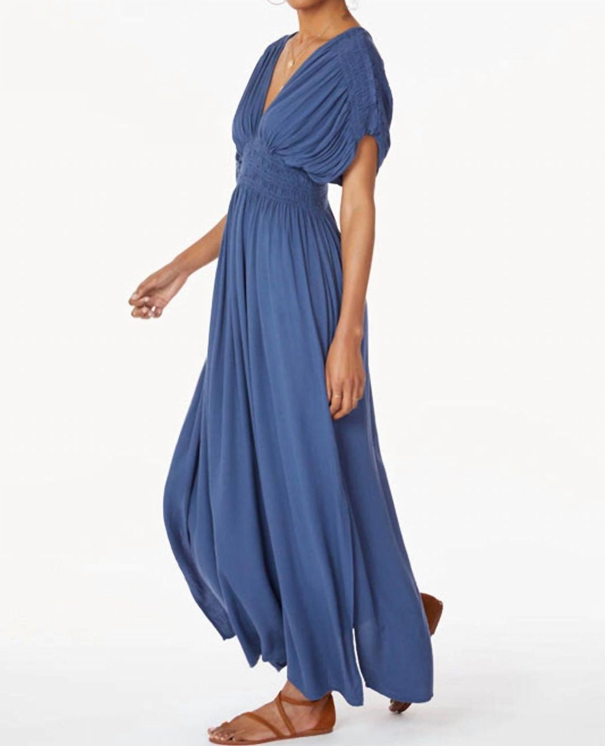 Style 1-2822520582-3236 bobi Size S Blue Floor Length Maxi on Queenly