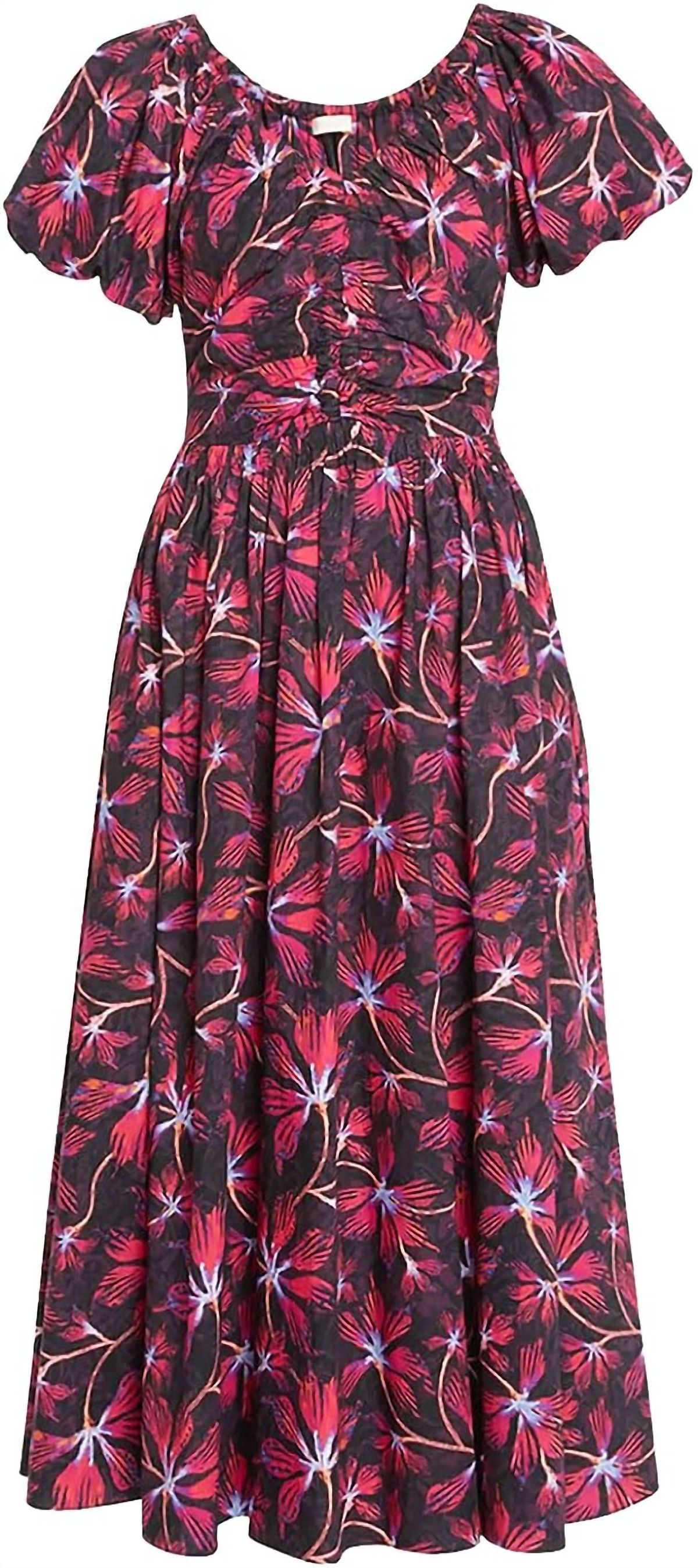 Style 1-3631170673-1901 Ulla Johnson Size 6 Floral Red Cocktail Dress on Queenly