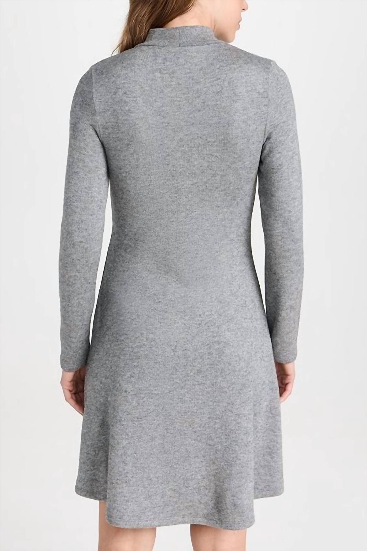 Style 1-4249394644-2696 Vince Size L Long Sleeve Silver Cocktail Dress on Queenly