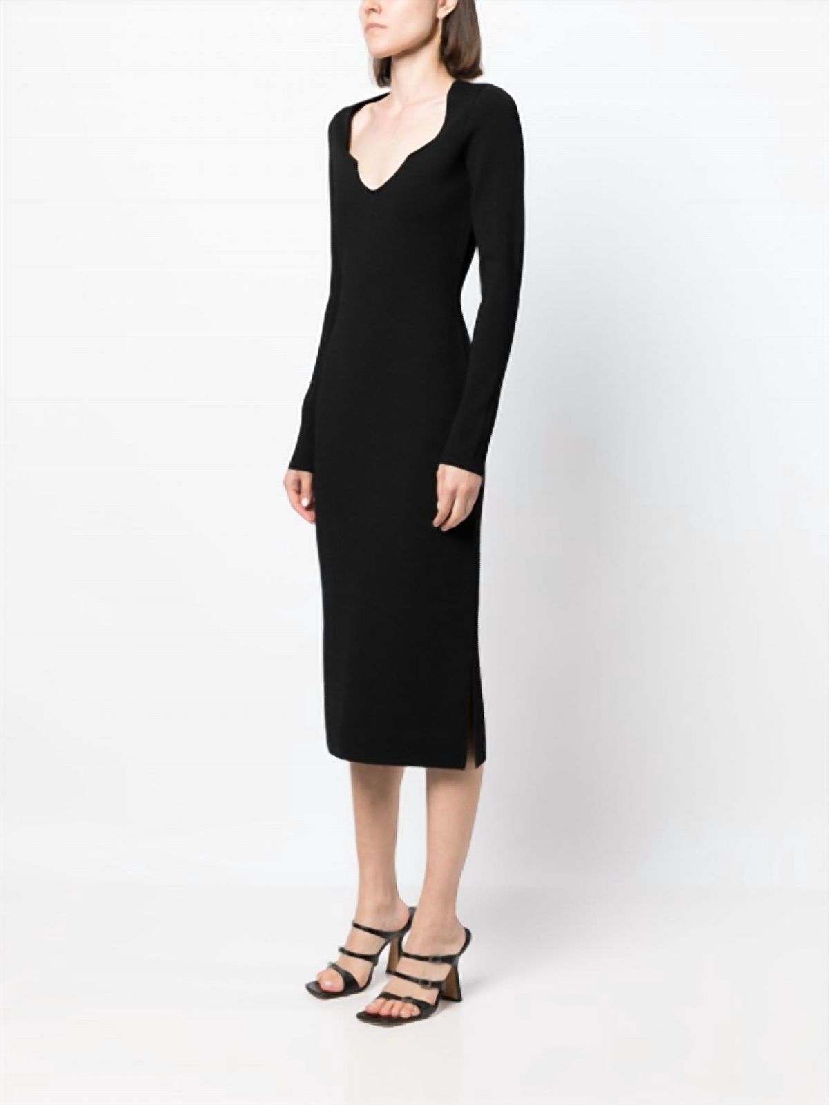 Style 1-435481857-2696 Veronica Beard Size L Long Sleeve Black Cocktail Dress on Queenly