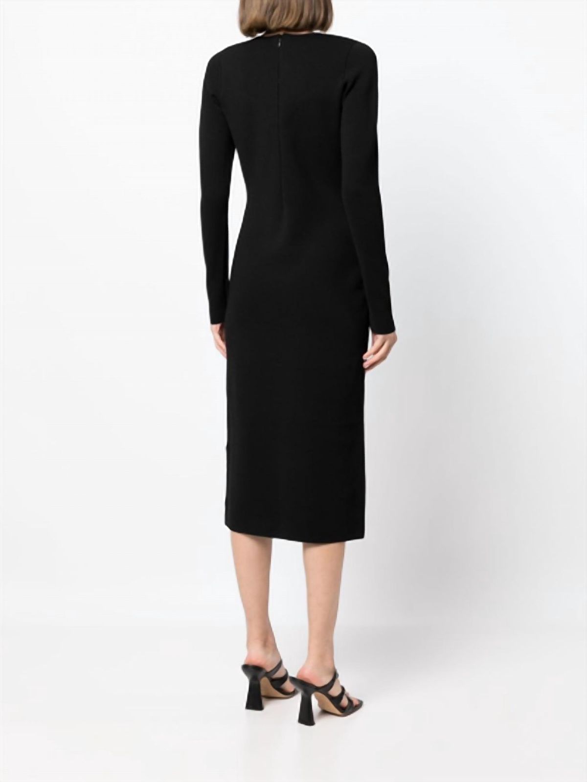 Style 1-435481857-2696 Veronica Beard Size L Long Sleeve Black Cocktail Dress on Queenly