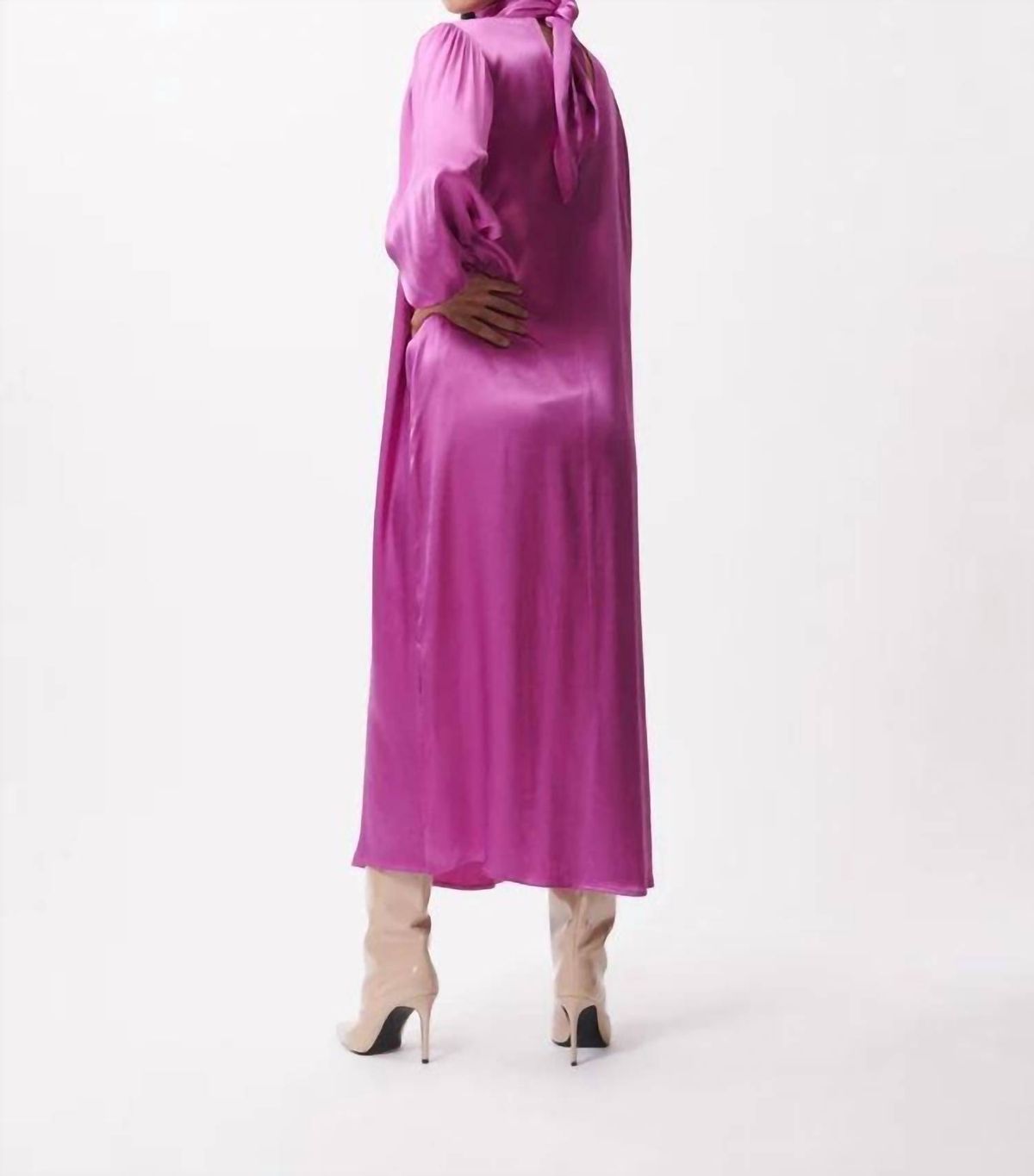 Style 1-937838928-3855 FRNCH Size XS Long Sleeve Purple Floor Length Maxi on Queenly